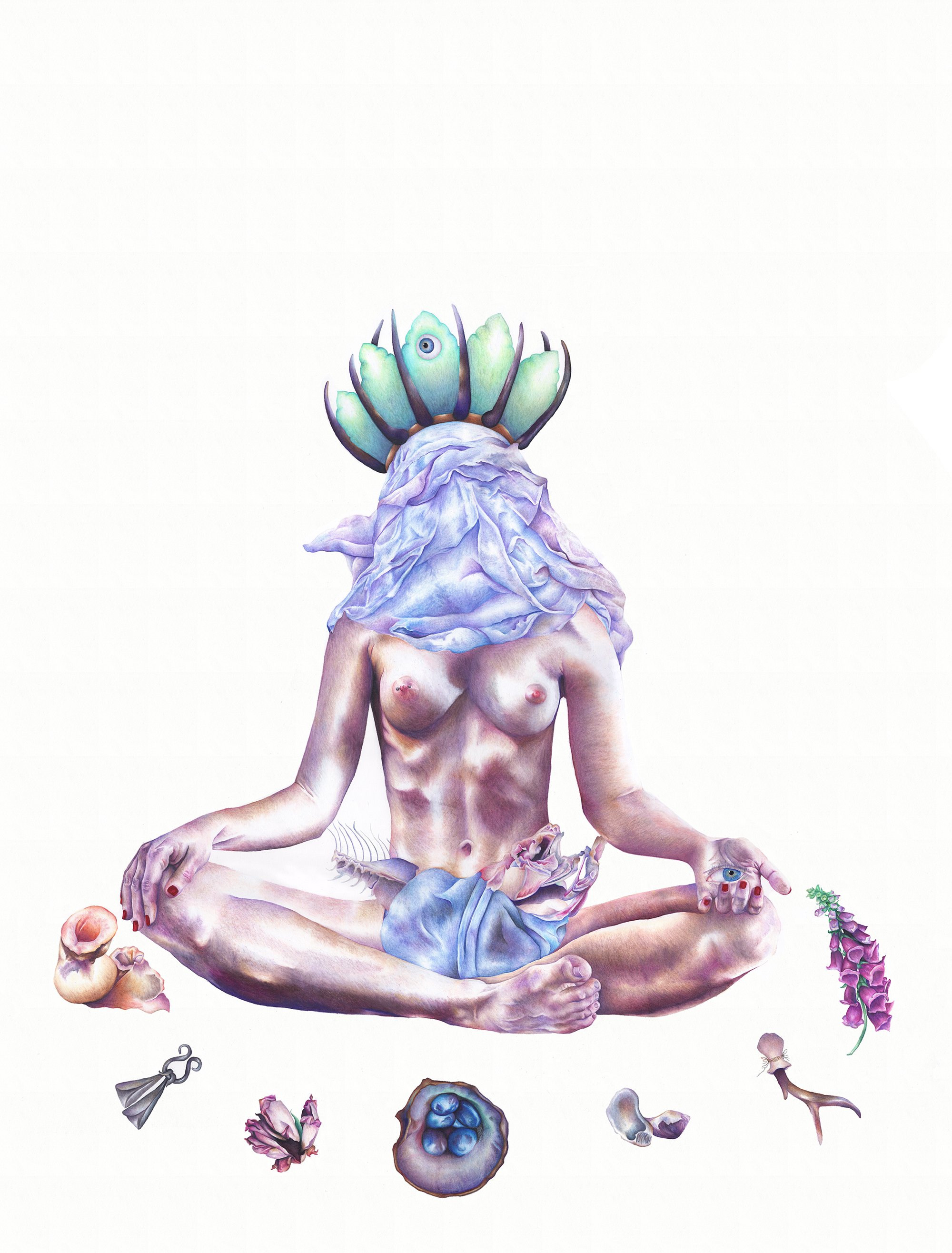 Archangel: colored pencil, 50 X 38 inches