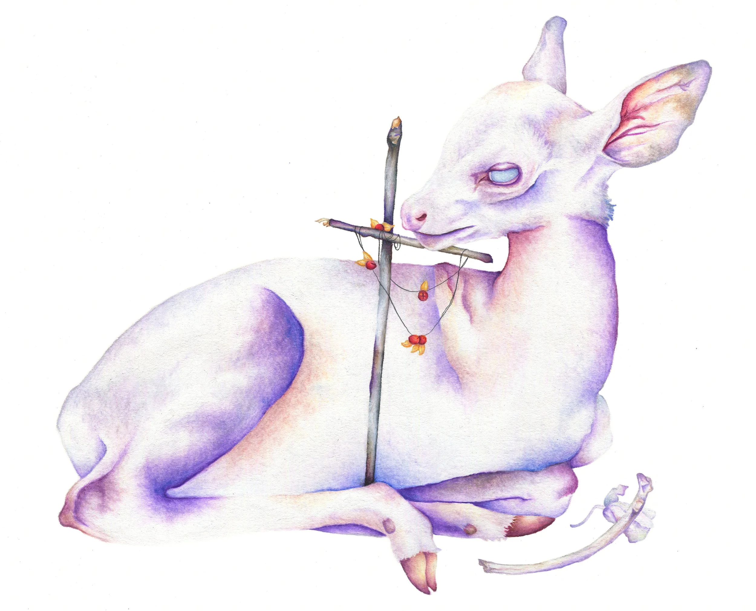 But You are a Ghost and I was a Ghost: colored pencil, 16.5 X 22 inches