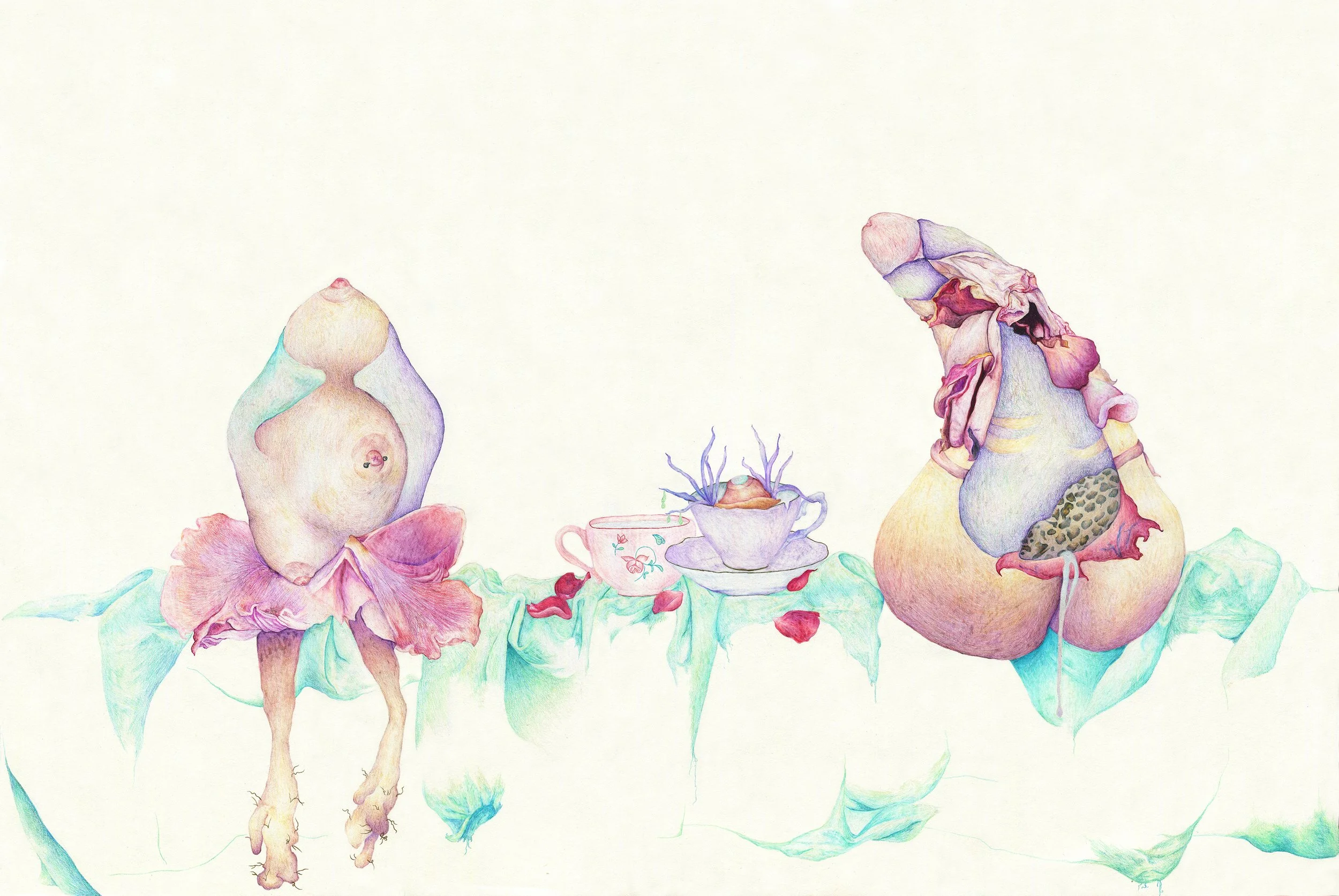 Enticement: colored pencil, 23 X 33.5 inches