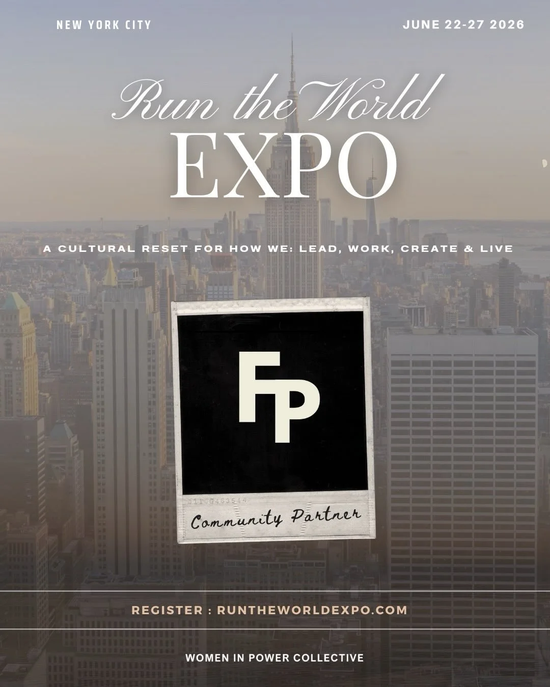We&rsquo;re excited to support @officialwomeninpower as a Community Partner for their upcoming Run the World Expo 2026! 💐

This exclusive, luxury wellness and leadership experience is coming to New York City this summer&mdash; designed for founders,