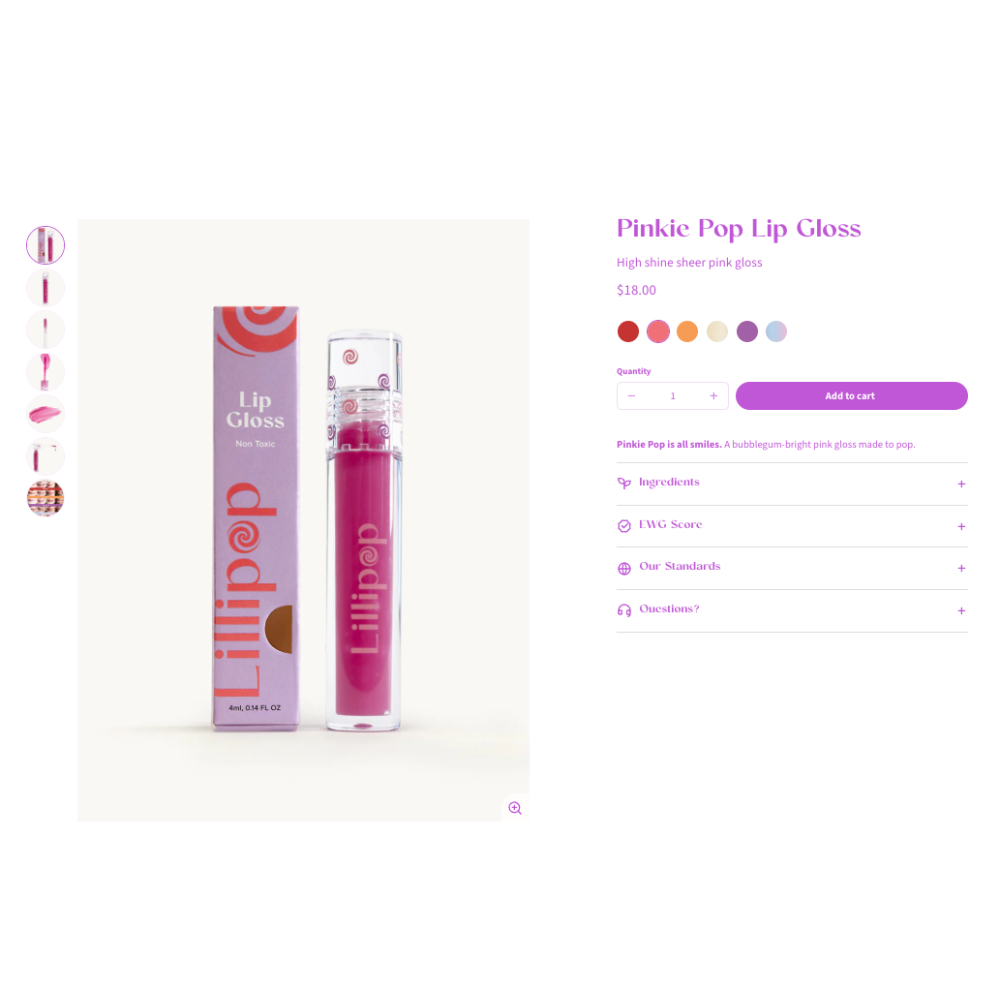 PRODUCT PAGE STRUCTURE