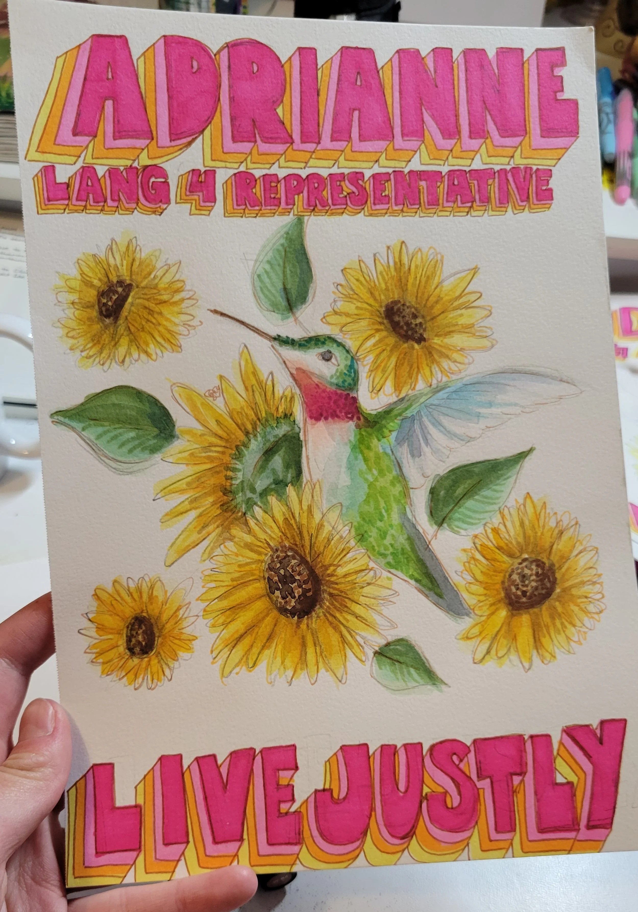 MAY 2022 - MORE CAMPAIGN MATERIALS CREATED FOR THE SAME CAMP! MATERIALS: WATERCOLOR, COPIC MARKERS, COPIC FINELINERS, COLORED PENCILS