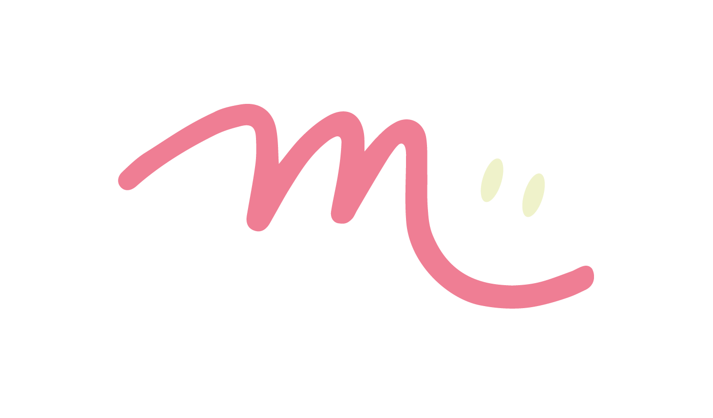 Mot en cursive rose avec un accent féminin.