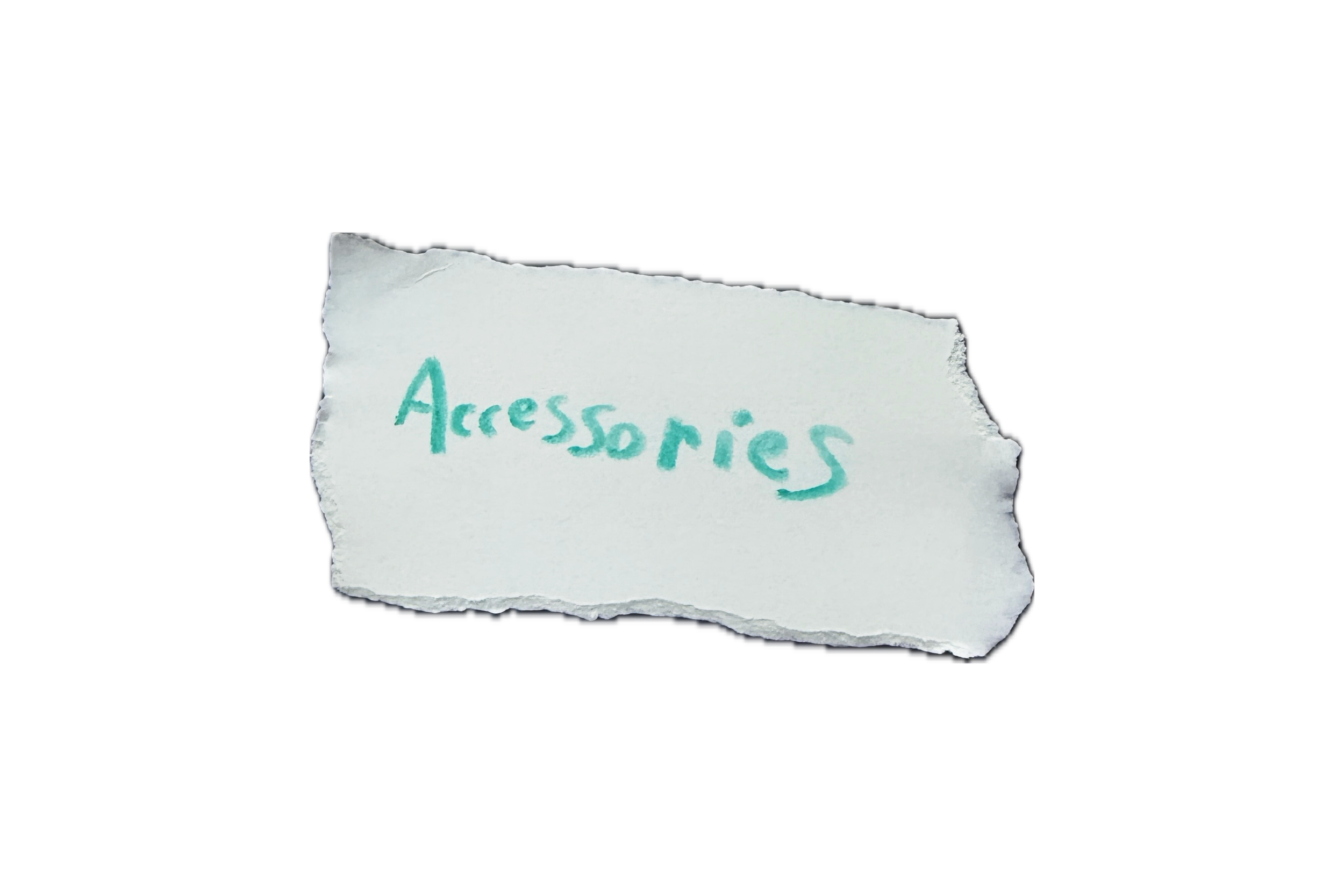 A torn piece of paper with the word 'Access' written in teal.