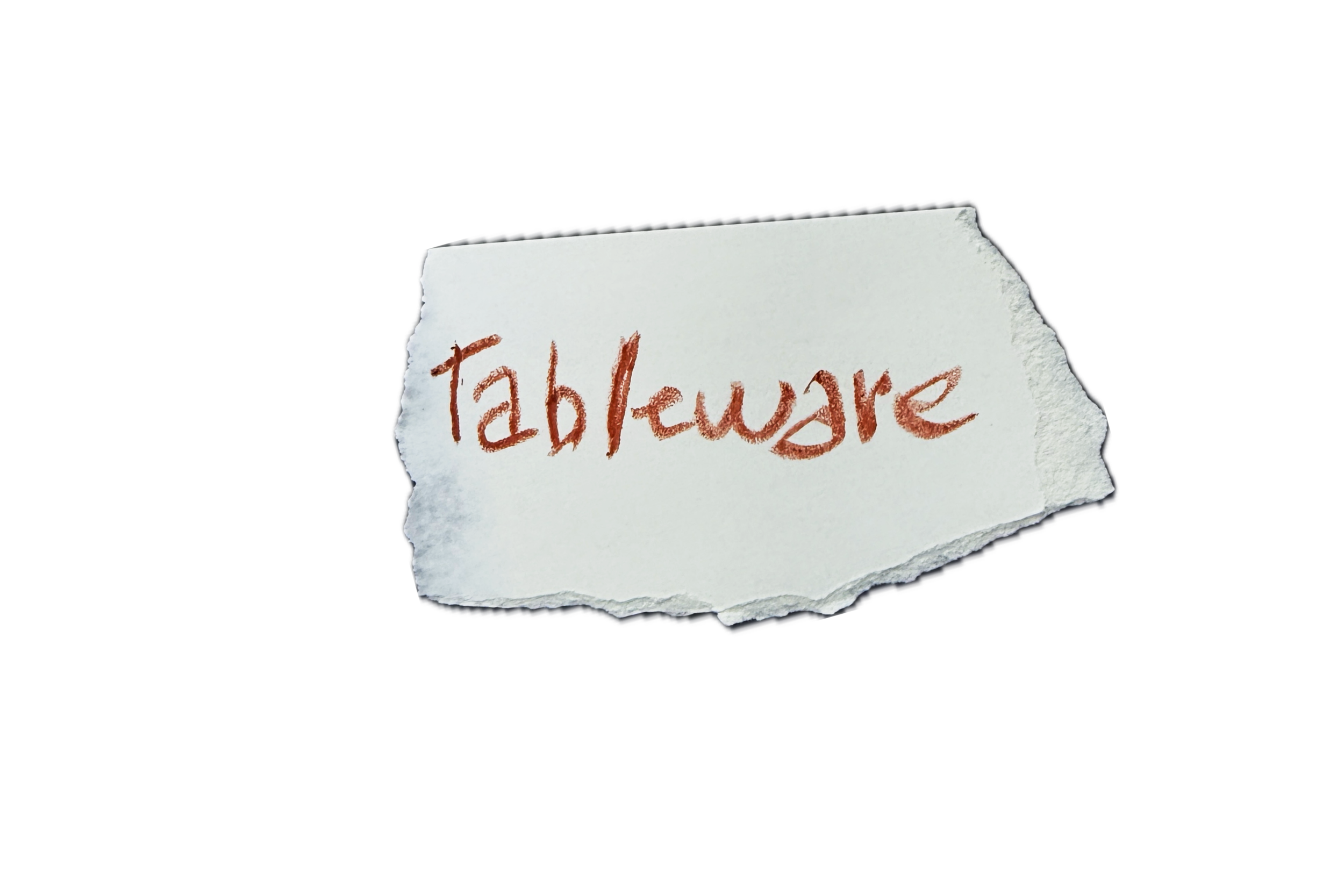 A torn piece of white paper with the word 'failure' written in brownish-red ink.
