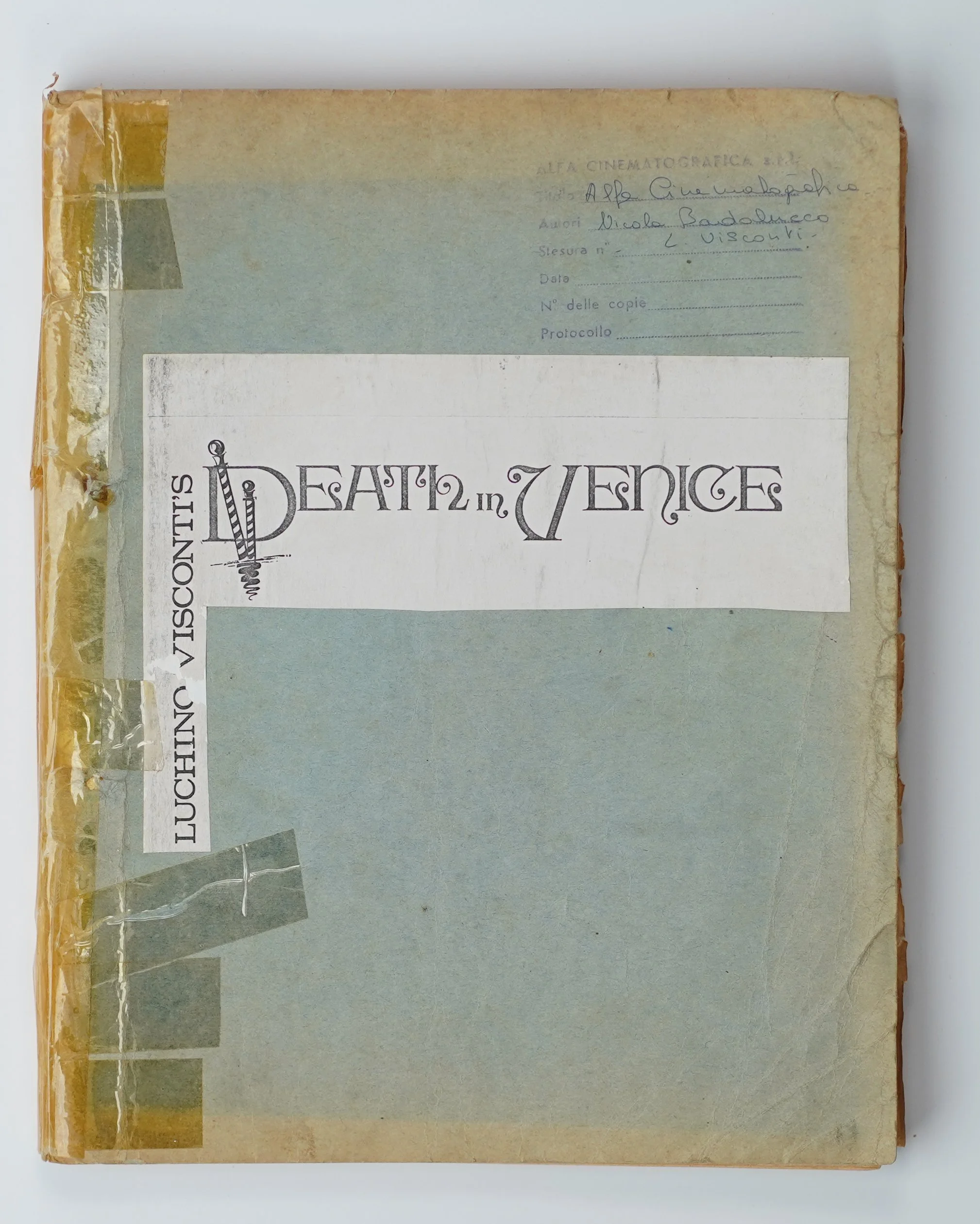 Actor Mark Burns’ Working Copy, Heavily Annotated, Inscribed, and with an ALS Describing Filming