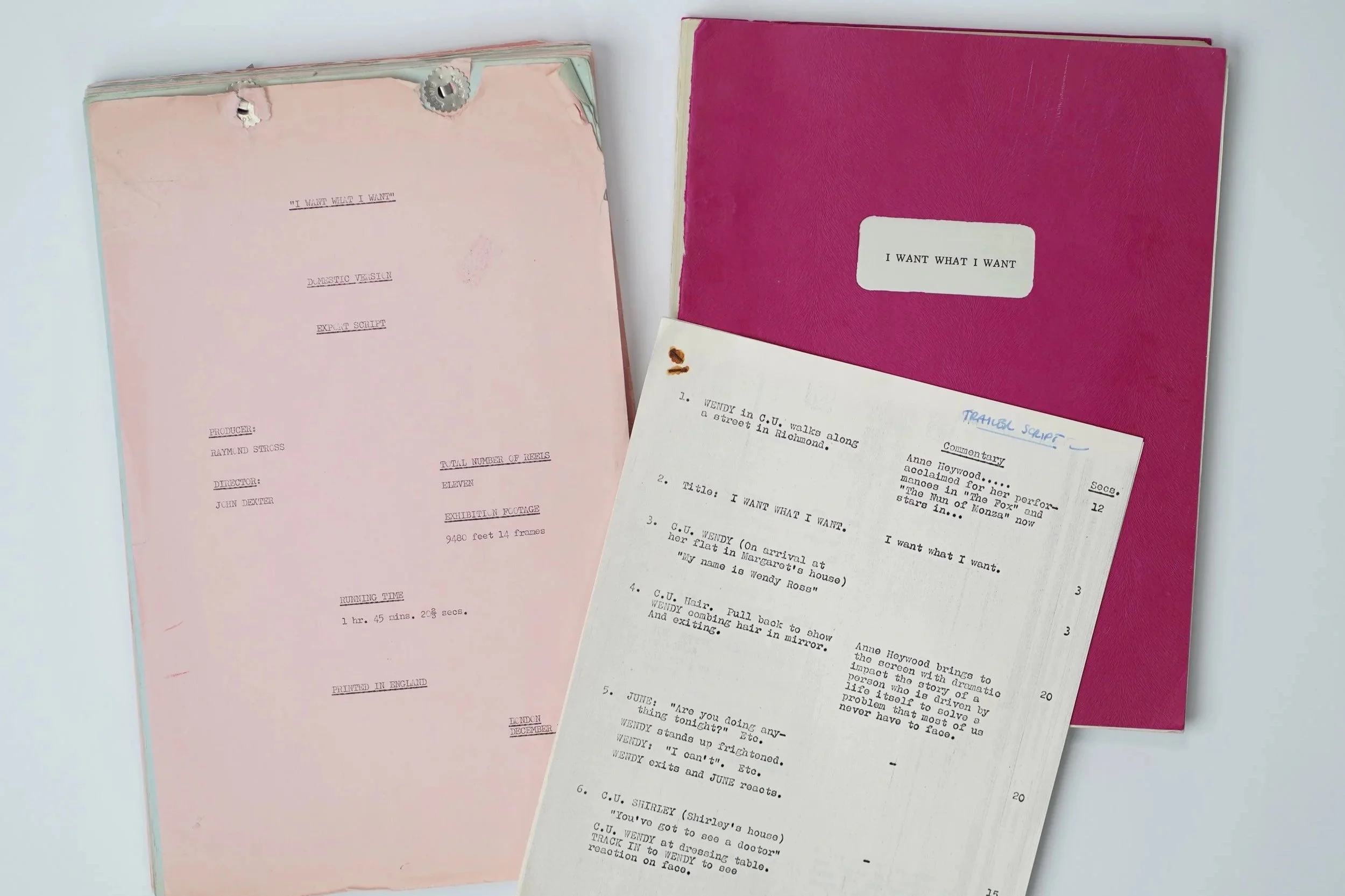 Star Anne Heywood’s Copy of an Early Trans Film