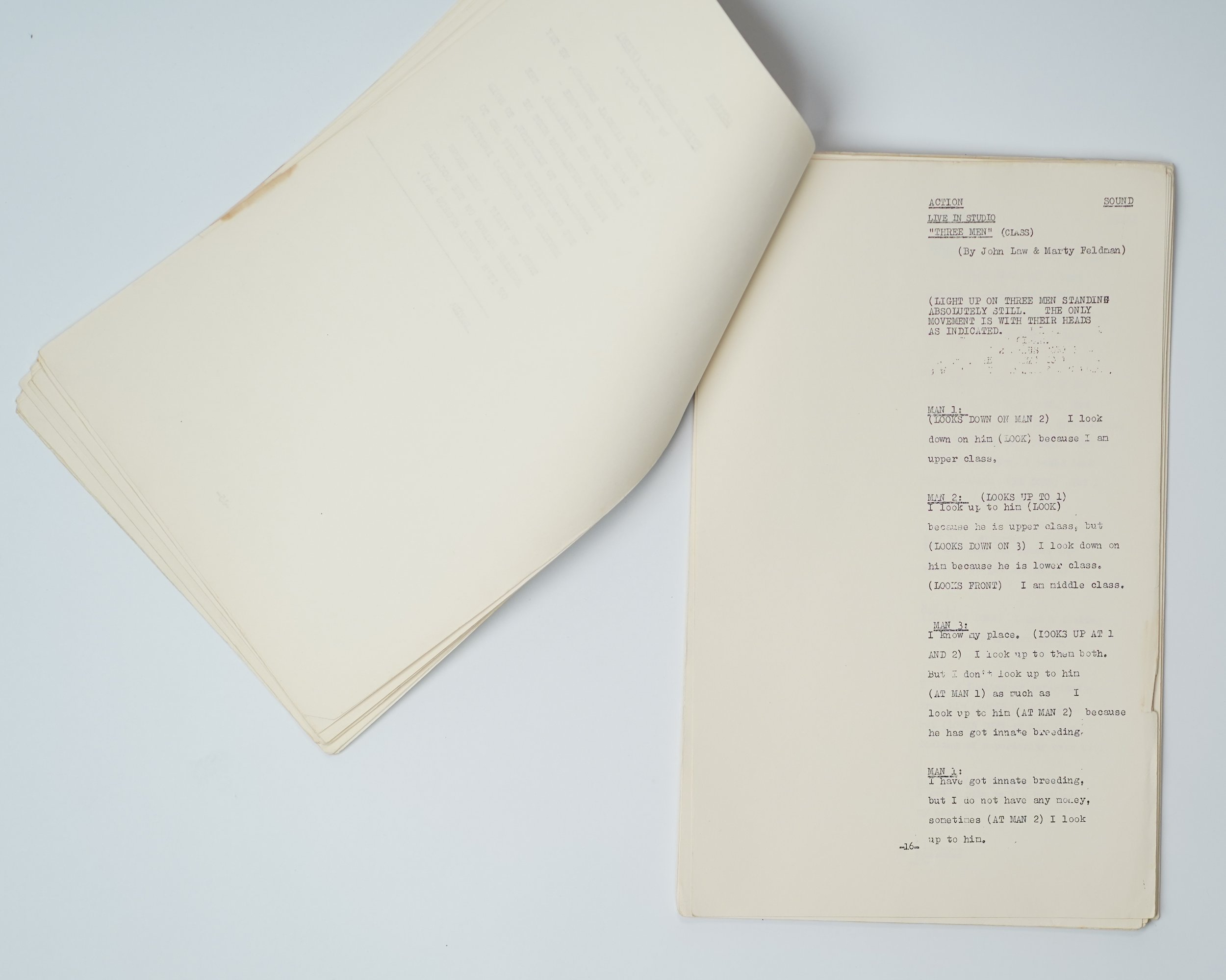 The Class Sketch: John Cleese's Copy