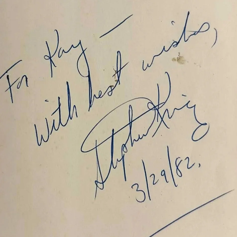 Handwritten note on a beige paper with a message and signature, dated 3/29/82.