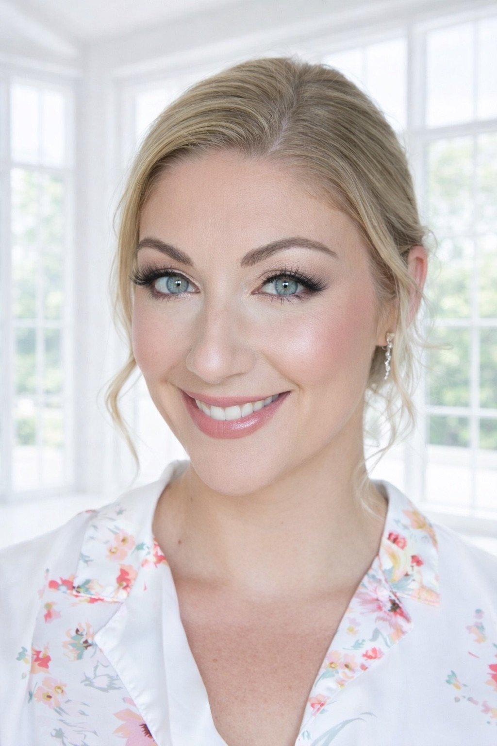 Wedding day makeup with timeless soft glam finish