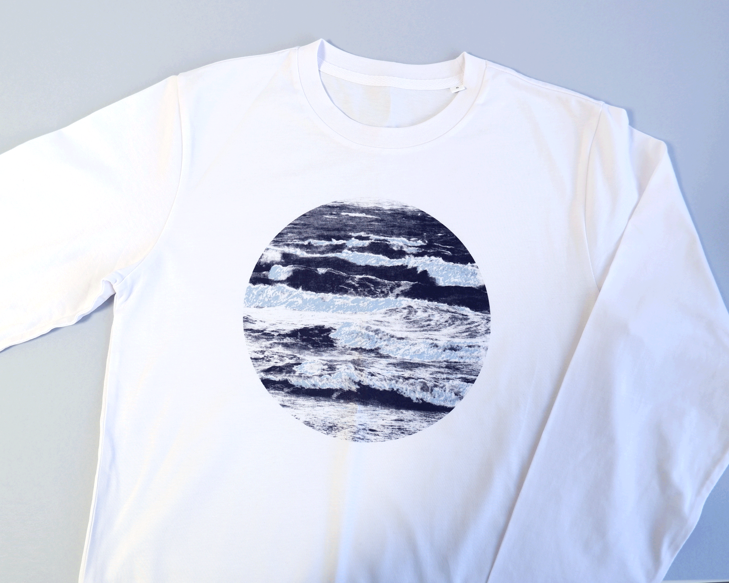 Waves T-shirt  - White