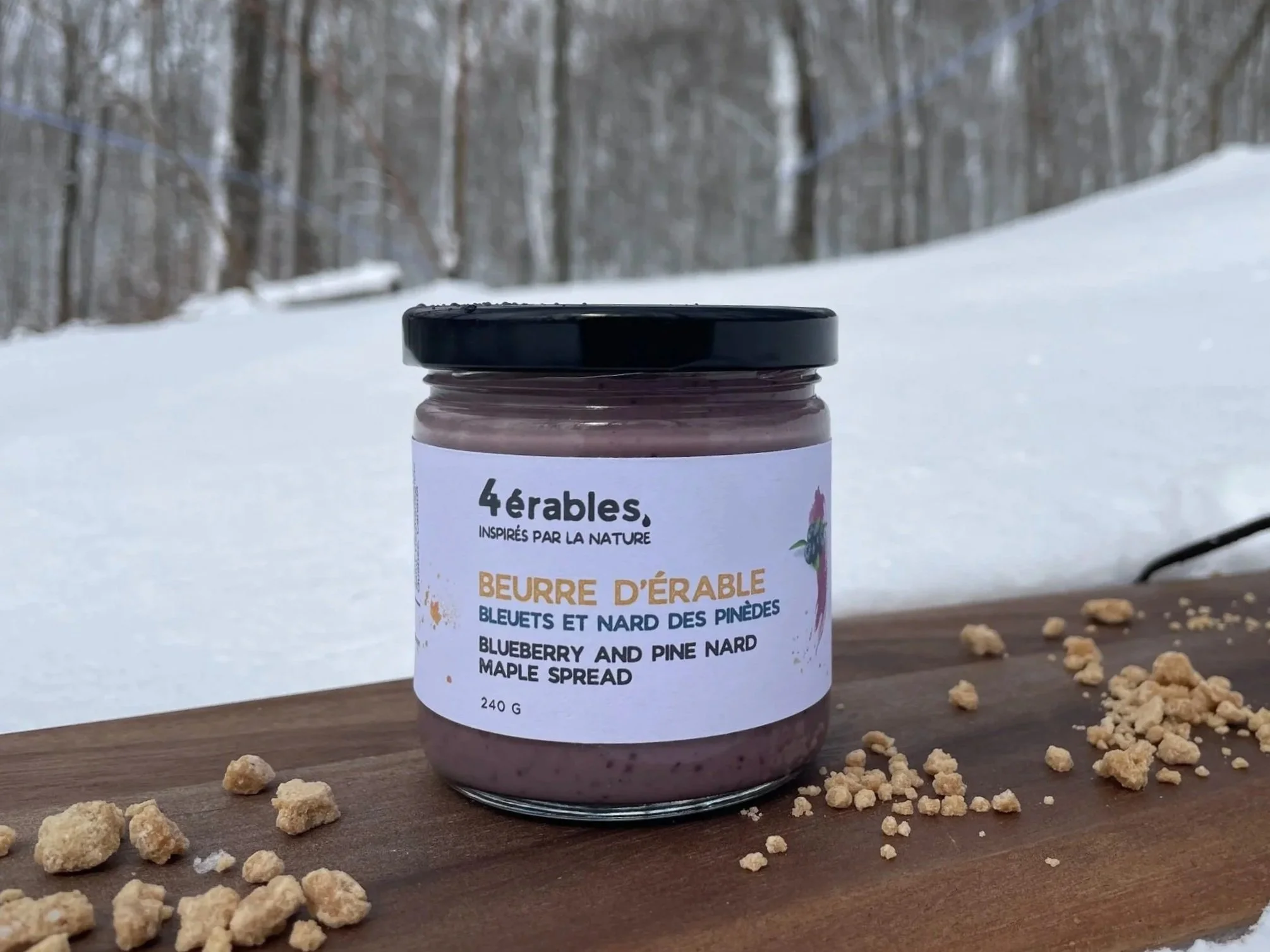 Beurre d'érable, bleuets et nard des pinèdes