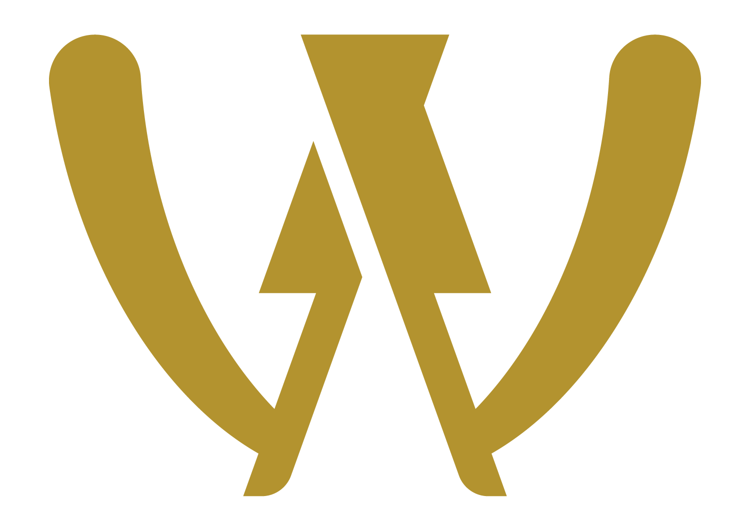 Gold logo with a two straight razors in a stylized 'W' shape.
