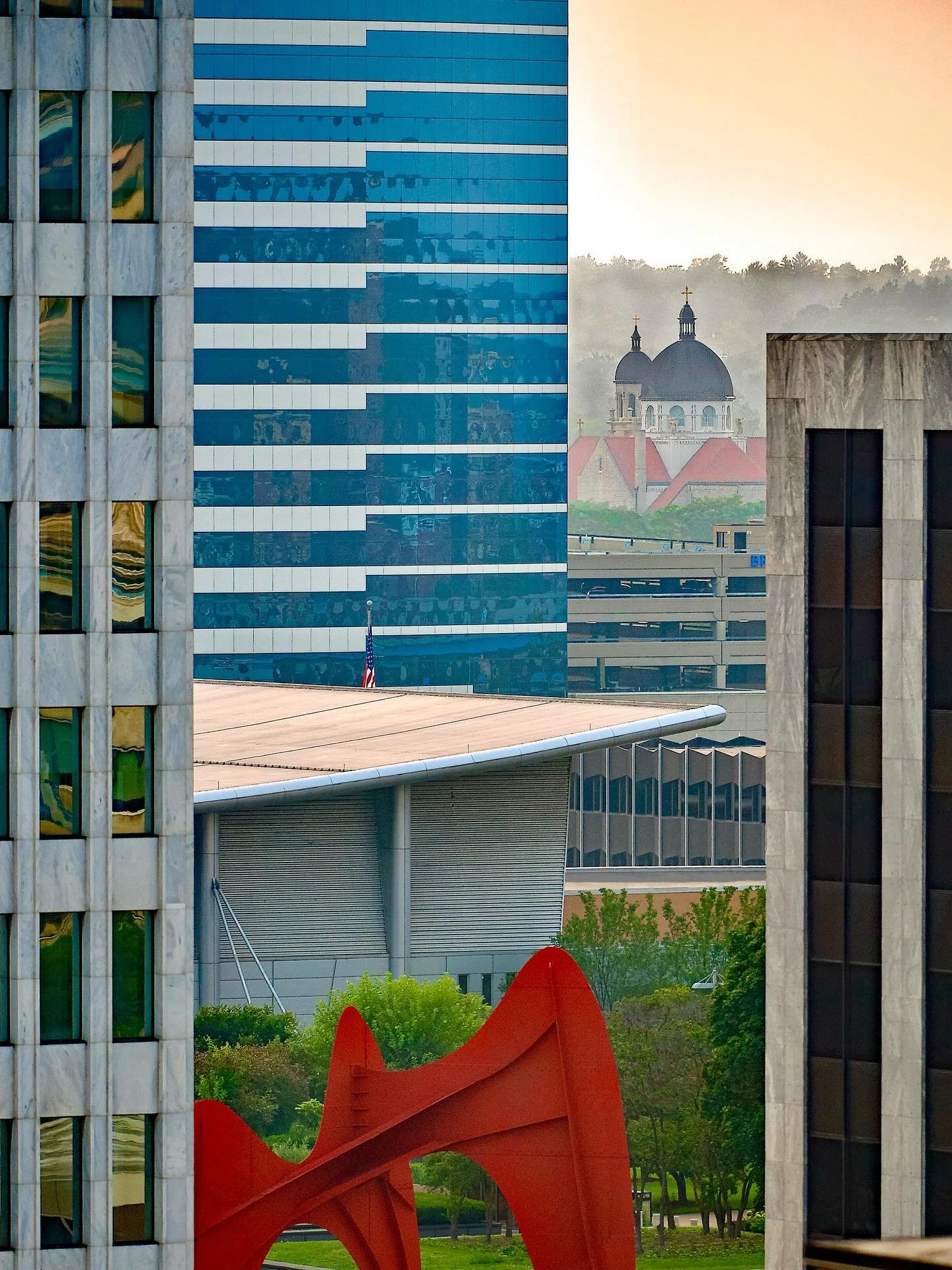 A small slice of GR looking NW from the top of the Heritage Hill on a warm (and smoky) late summer evening while testing a new lens.  Rapidians will recognize a slew of landmarks in this narrow shot, including (from nearest to farthest) The JP Morgan