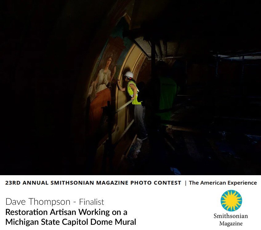 Honored that my Michigan State Capitol dome restoration photo is a top 10 finalist in the American Experience category of the Smithsonian Magazine 2025 Photo Competition, jury-selected from 17,000+ entries worldwide.

There&rsquo;s also a separate Re