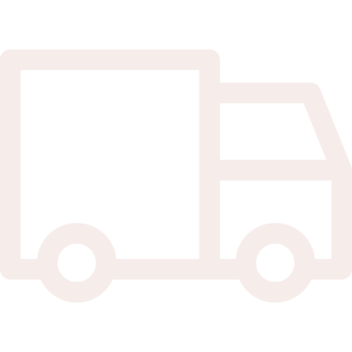 Icon of a delivery truck in black and white.