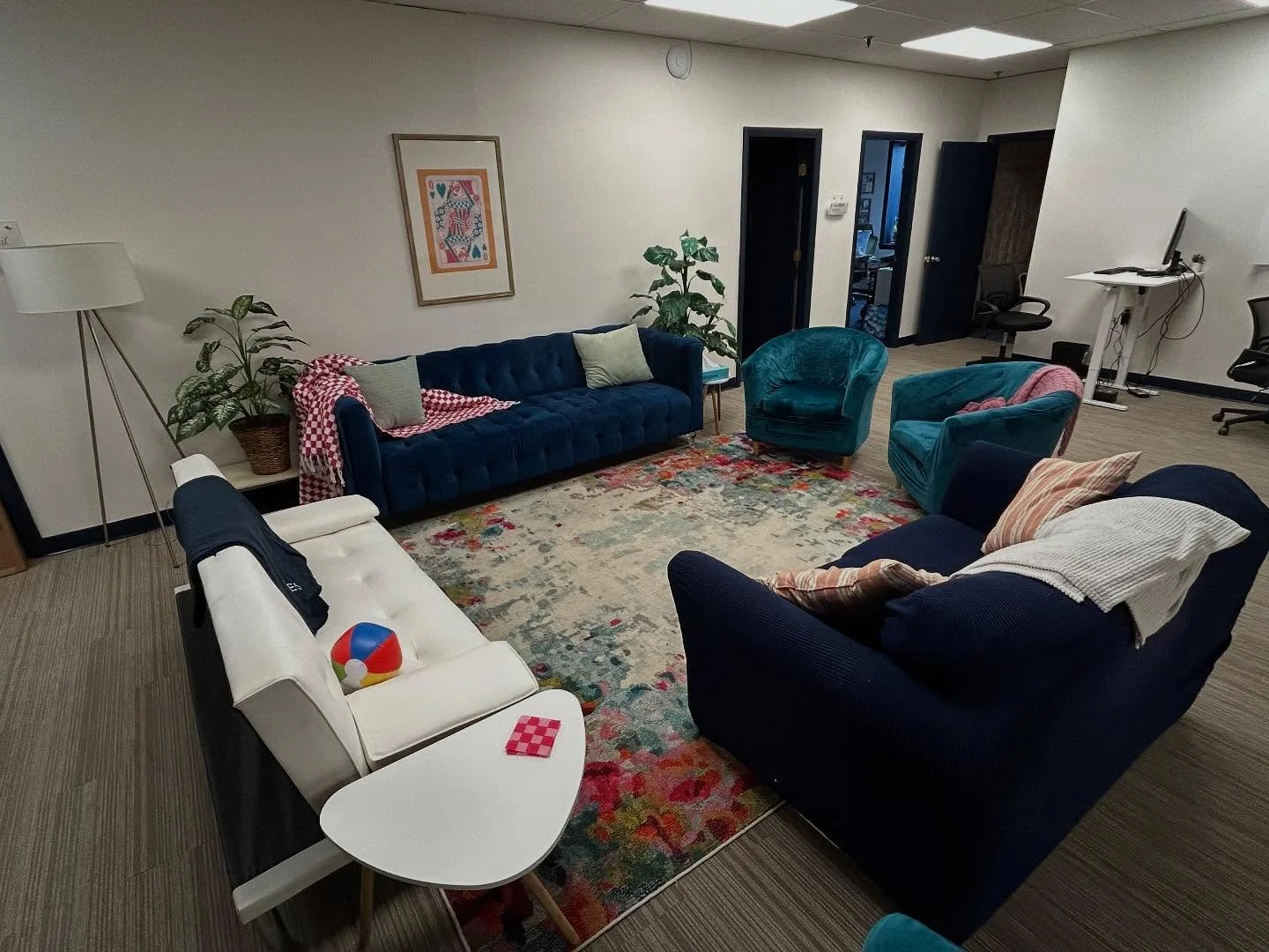 Our fabulous FABers needed more room to plot the revolution, so when this giant blue velvet couch came our way we HAD to have it. What we learned we didn&rsquo;t have was the muscle to drag it up three flights of stairs&hellip;. That&rsquo;s when thi