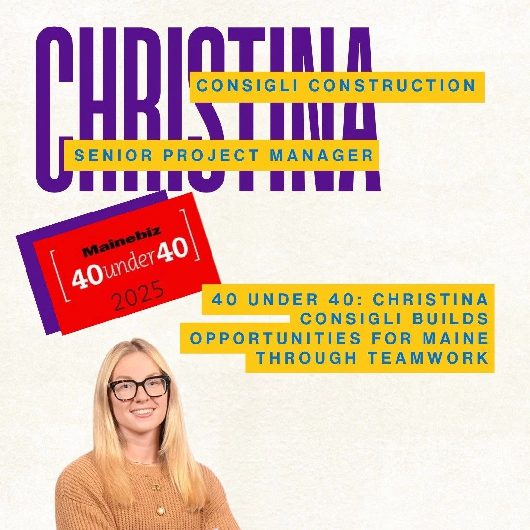 We are so proud of our board member, Christina Consigli - recognized by Mainebiz as "one of our outstanding young leaders who are shaking up Maine&rsquo;s business community and leading us into the future." ✨ We agree! Christina shows us wh