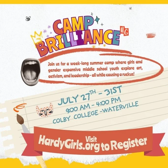 We're so excited Camp Brilliance is BACK! 💥
There are only 30 spots available for girls and gender expansive middle school students - register on our website soon! 
 #campbrilliance #colbycollege #hardygirls #fab