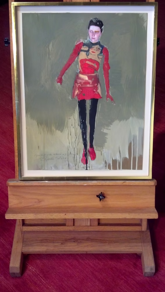  ITEM 026-591: "You Called Me Whore" #3 (study), framed.   