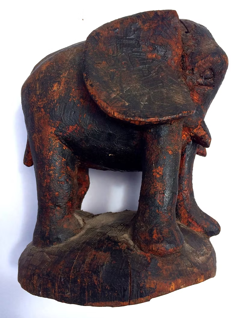  ITEM 070-467: Wooden Elephant Carving