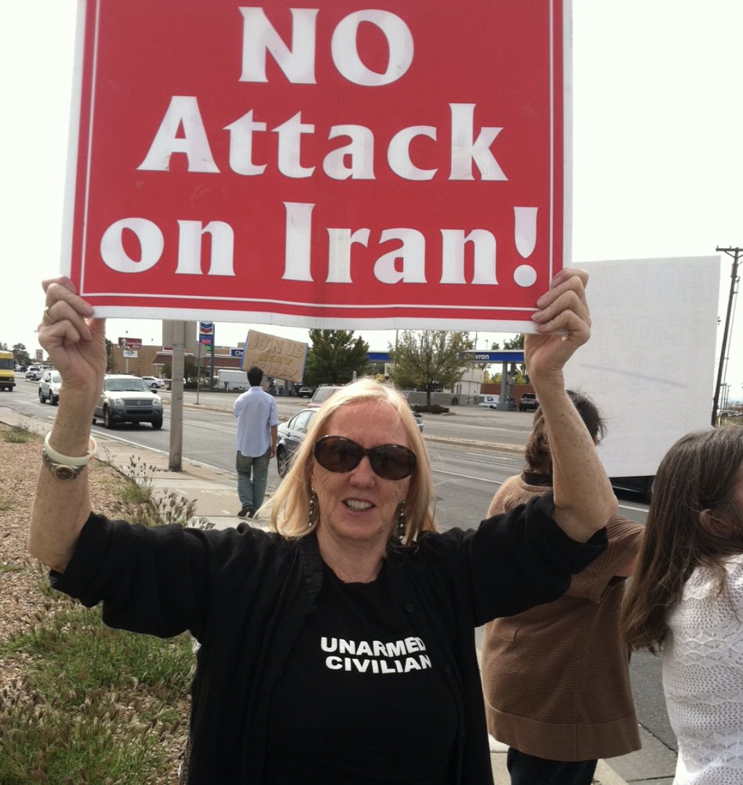 Protesting with anti-war friends and neighbors