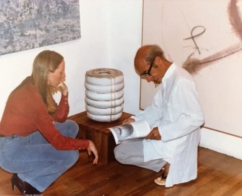 Isamu Noguchi at my first gallery, 1978