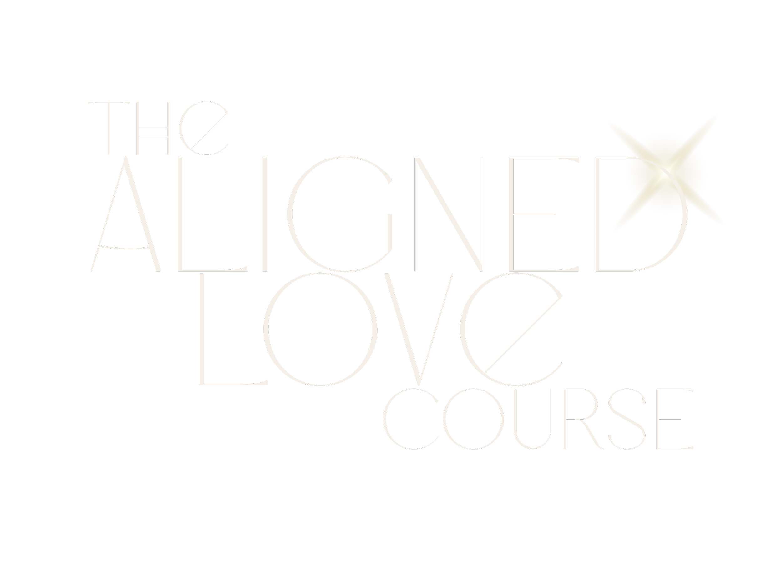 Text reading 'The Alien Love Course' with a glowing star in the top right corner on a black background.