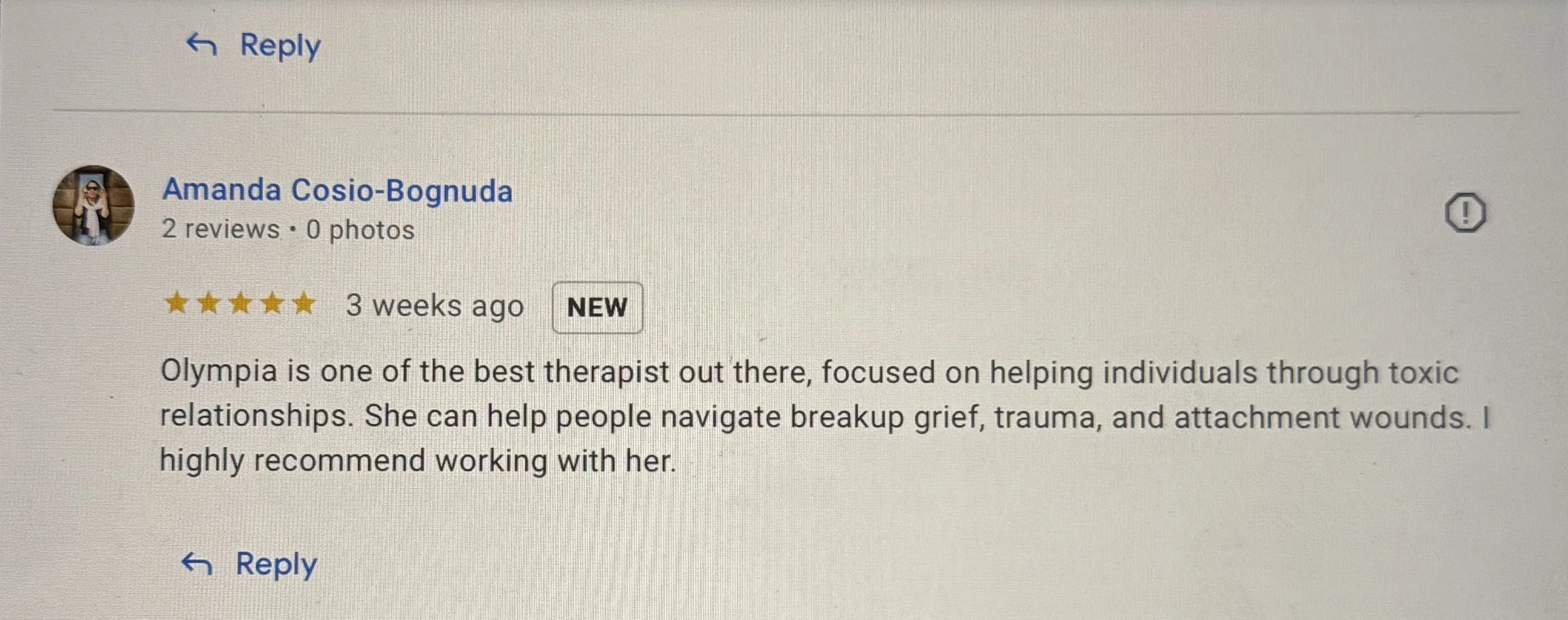 5-star Google business reviews for Liminality in VA and NY.