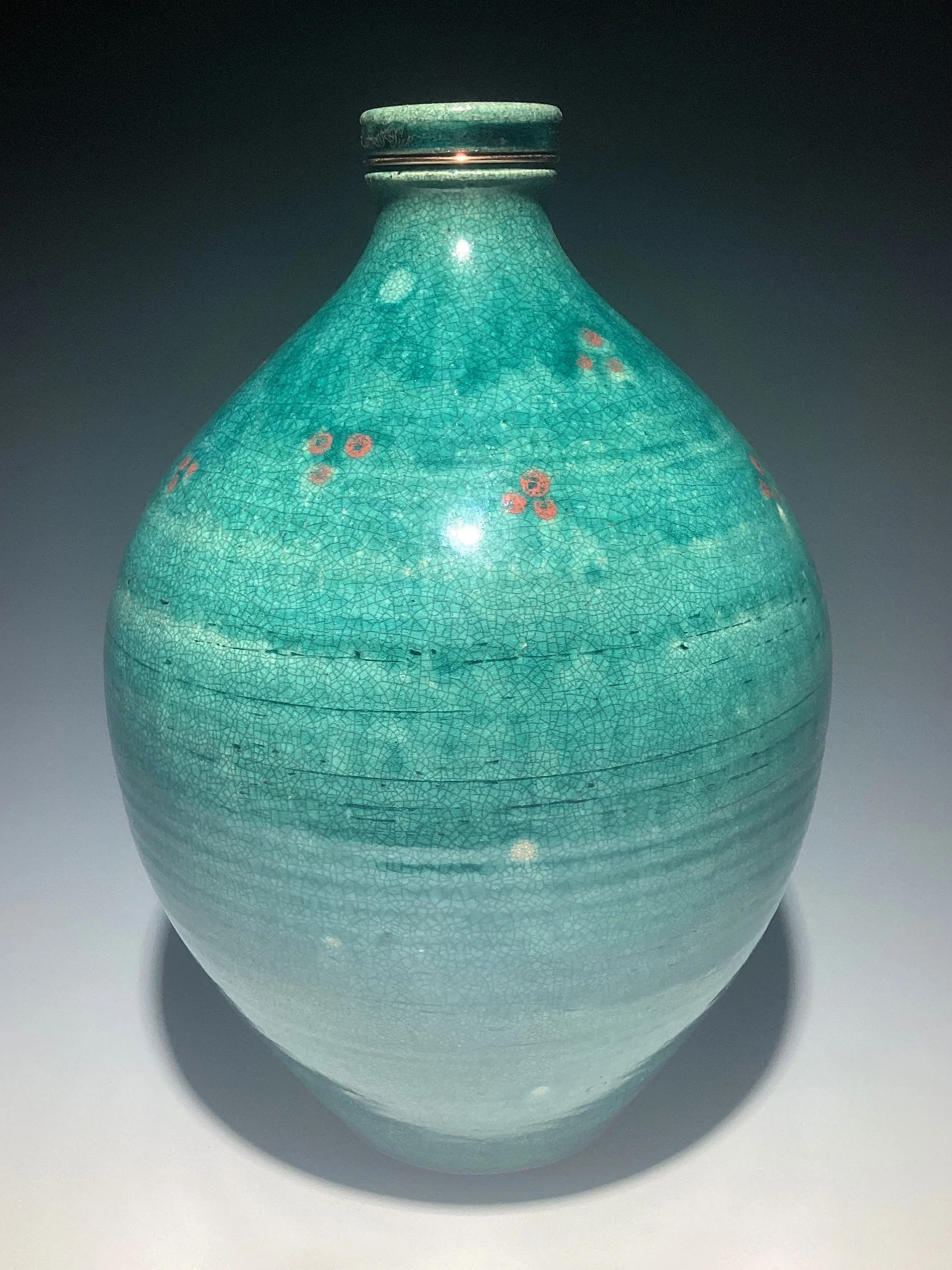 Low-Fire Jade Crackle Vase