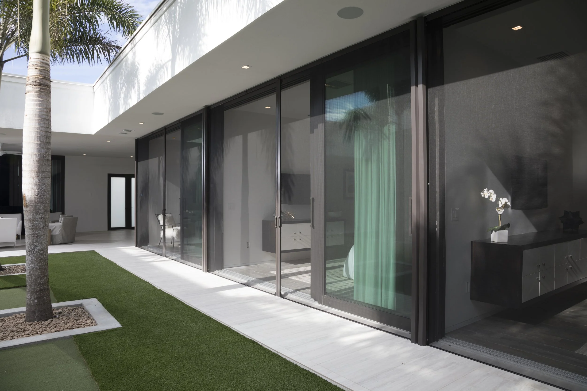 Phantom Oversized Retractable Screen on wide sliding Glass doors