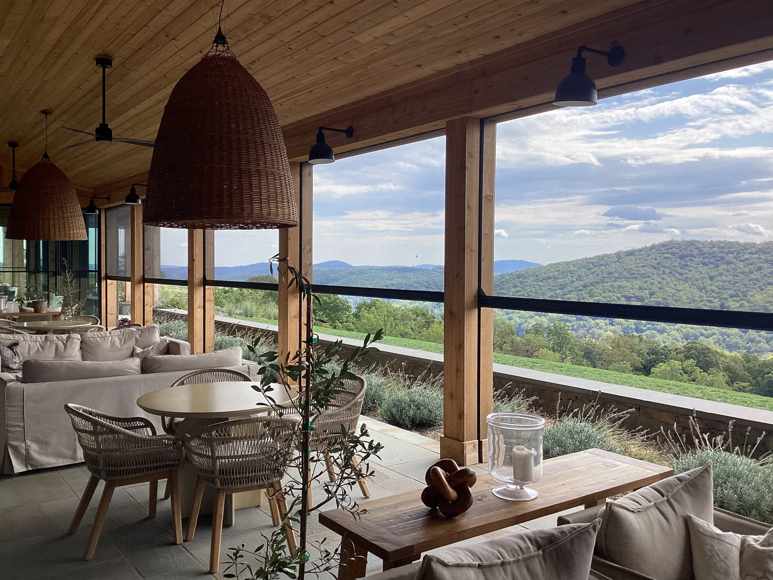 Patio enclosure with Phantom Motorized Screens