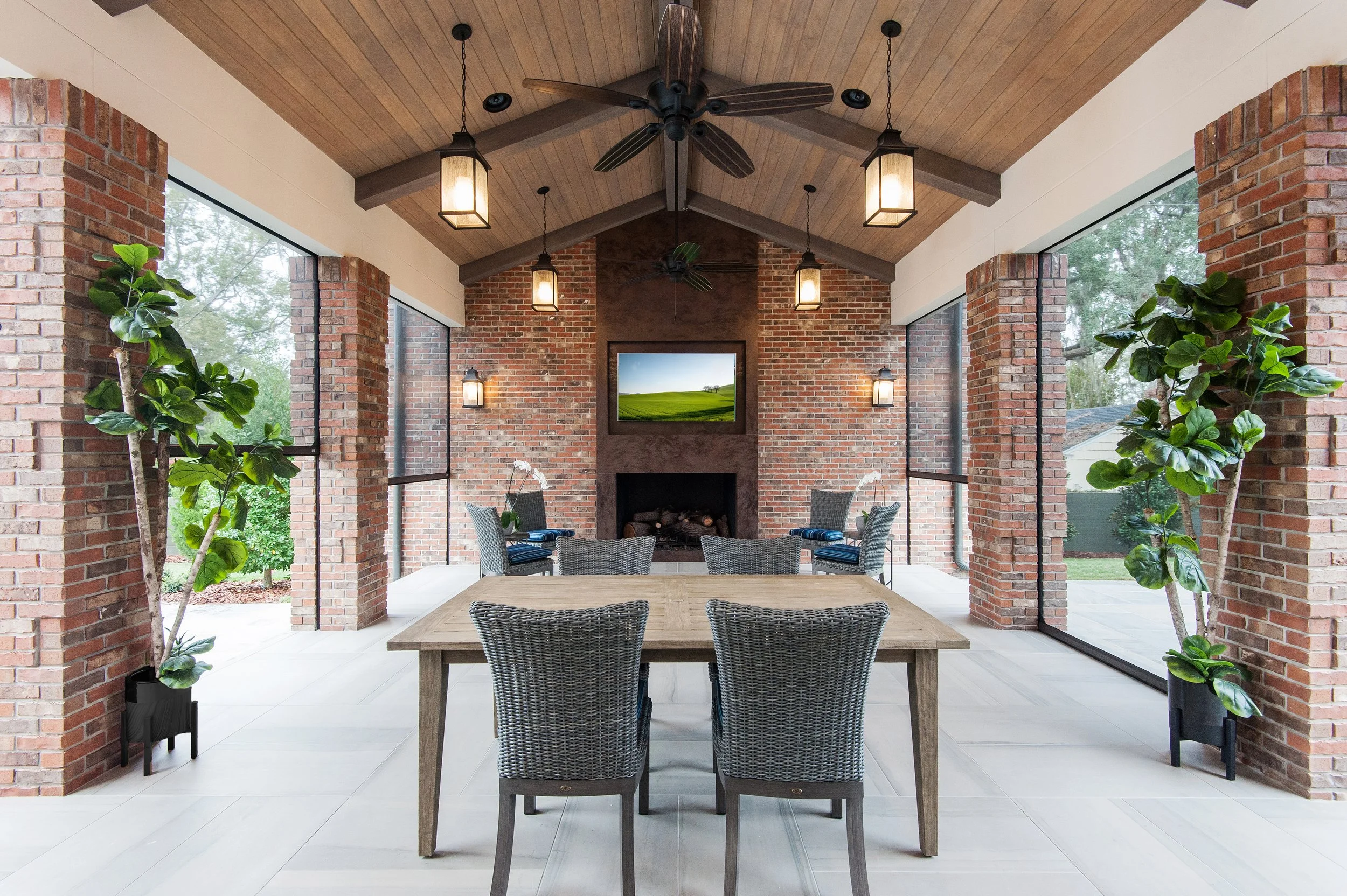 Motorized Solar screen Patio Enclosure