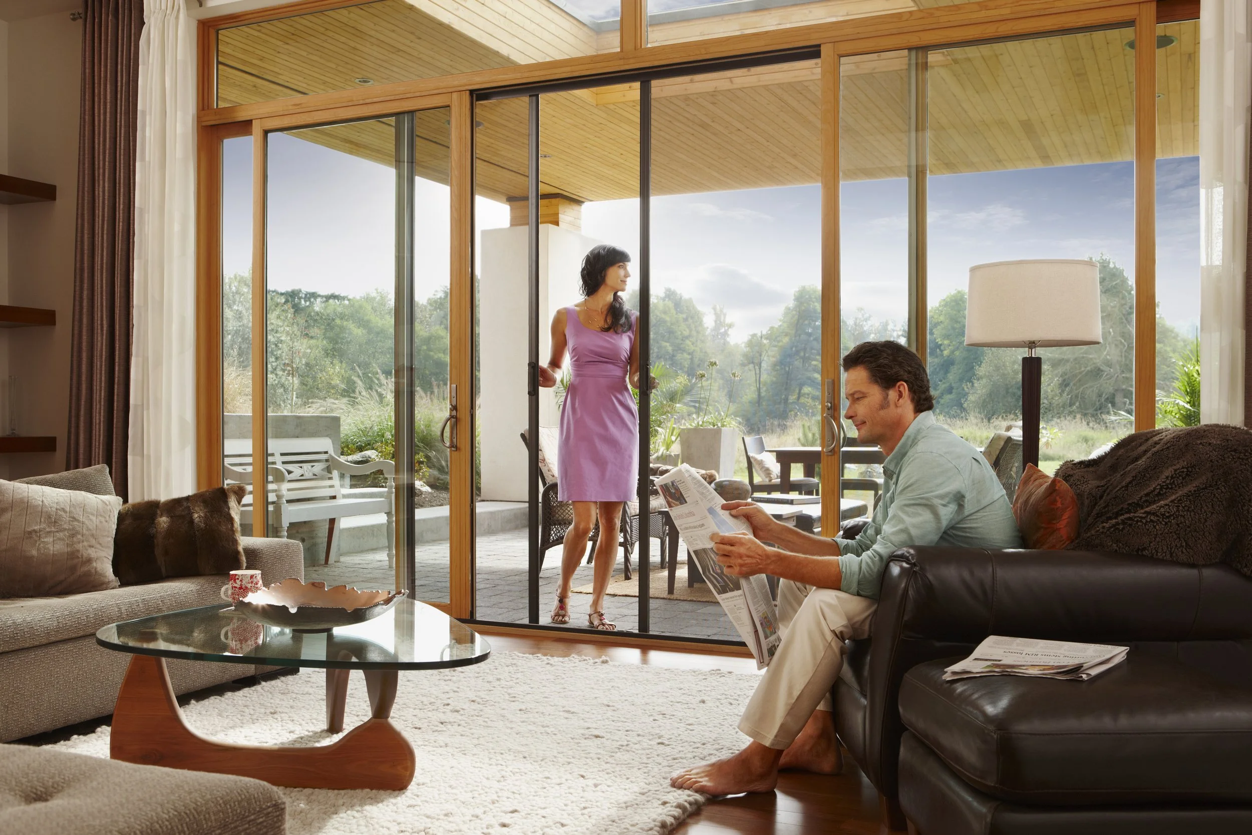 Phantom Double Legacy Retractable Screens on Sliding Glass Door