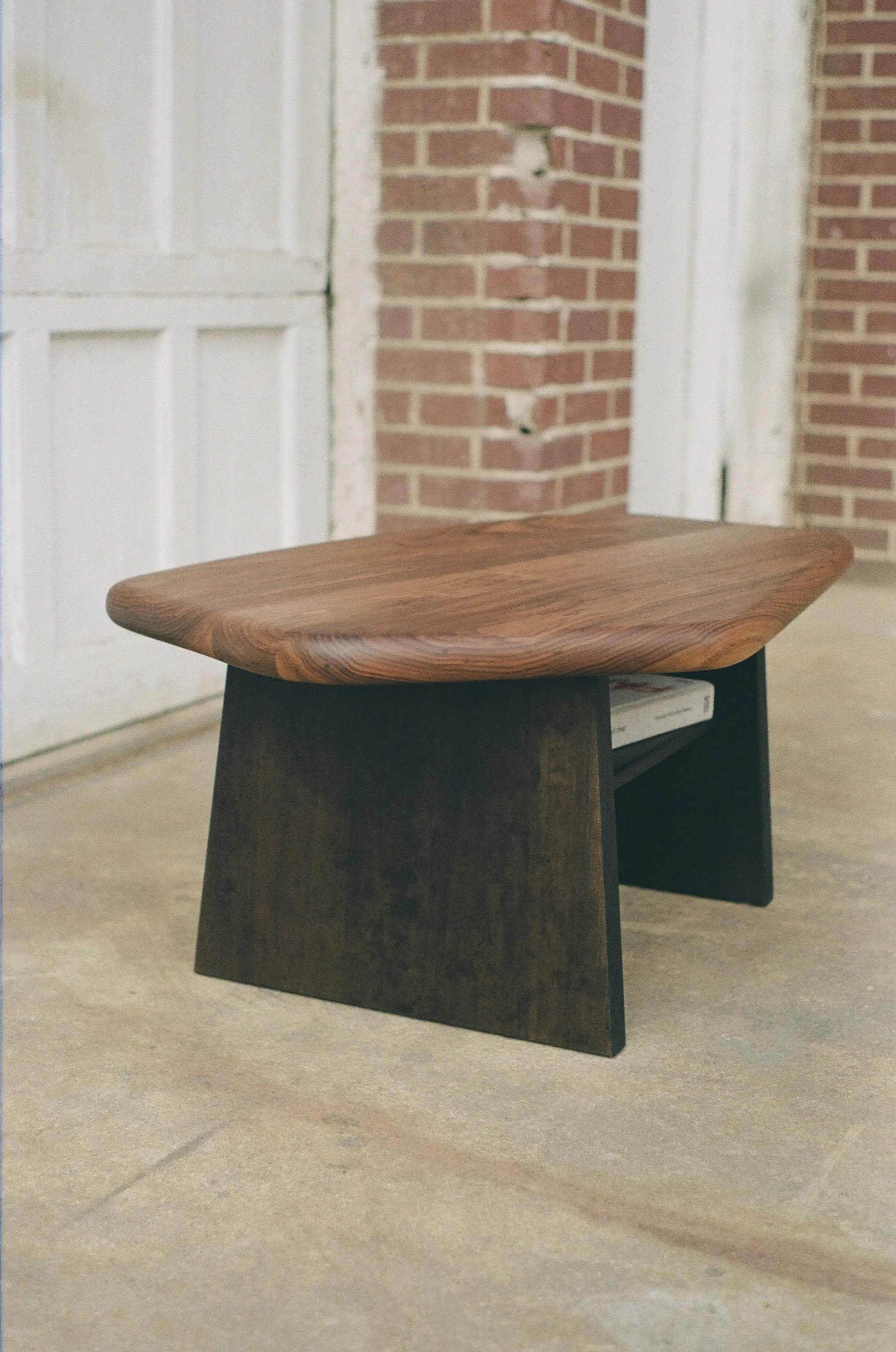 Custom hardwood coffee table made in Salt Lake City, Utah. Delivered to Sugarhouse