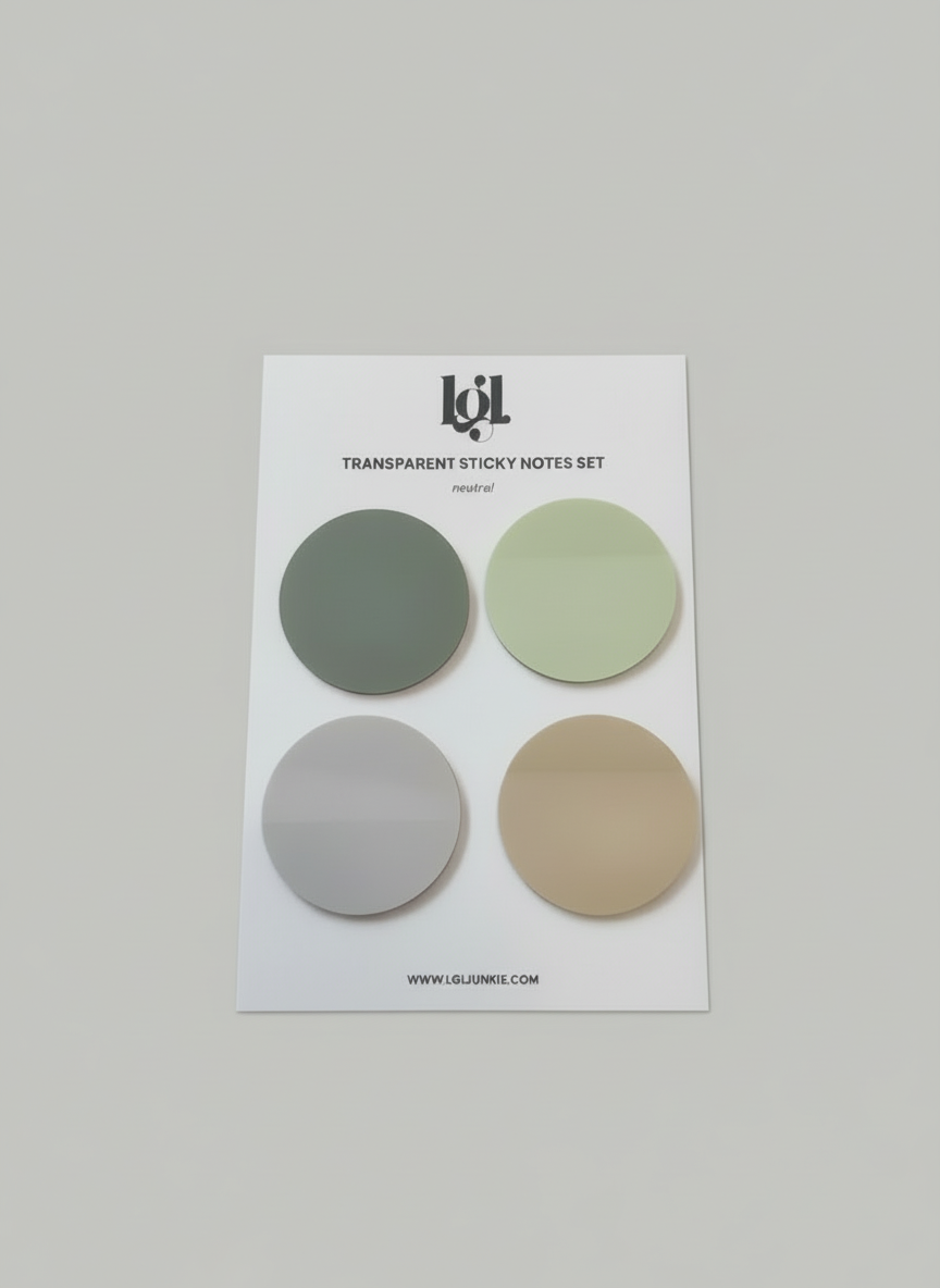 Transparent Sticky Notes Set