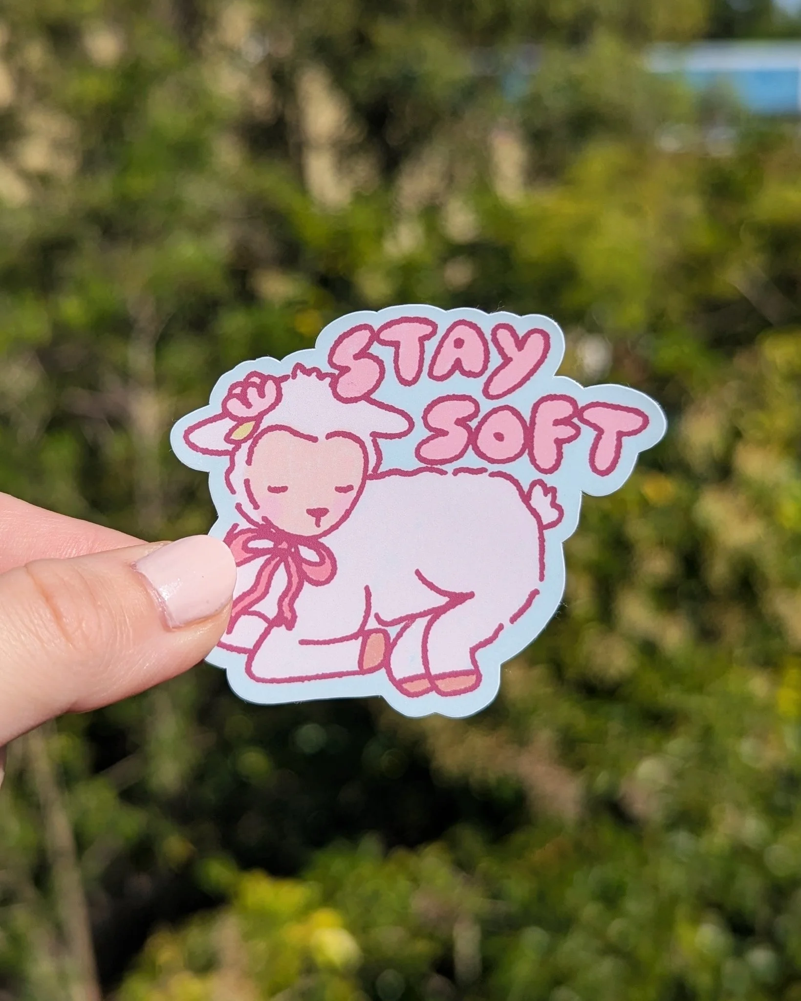 'Stay Soft' Lamb Sticker — BearBeret