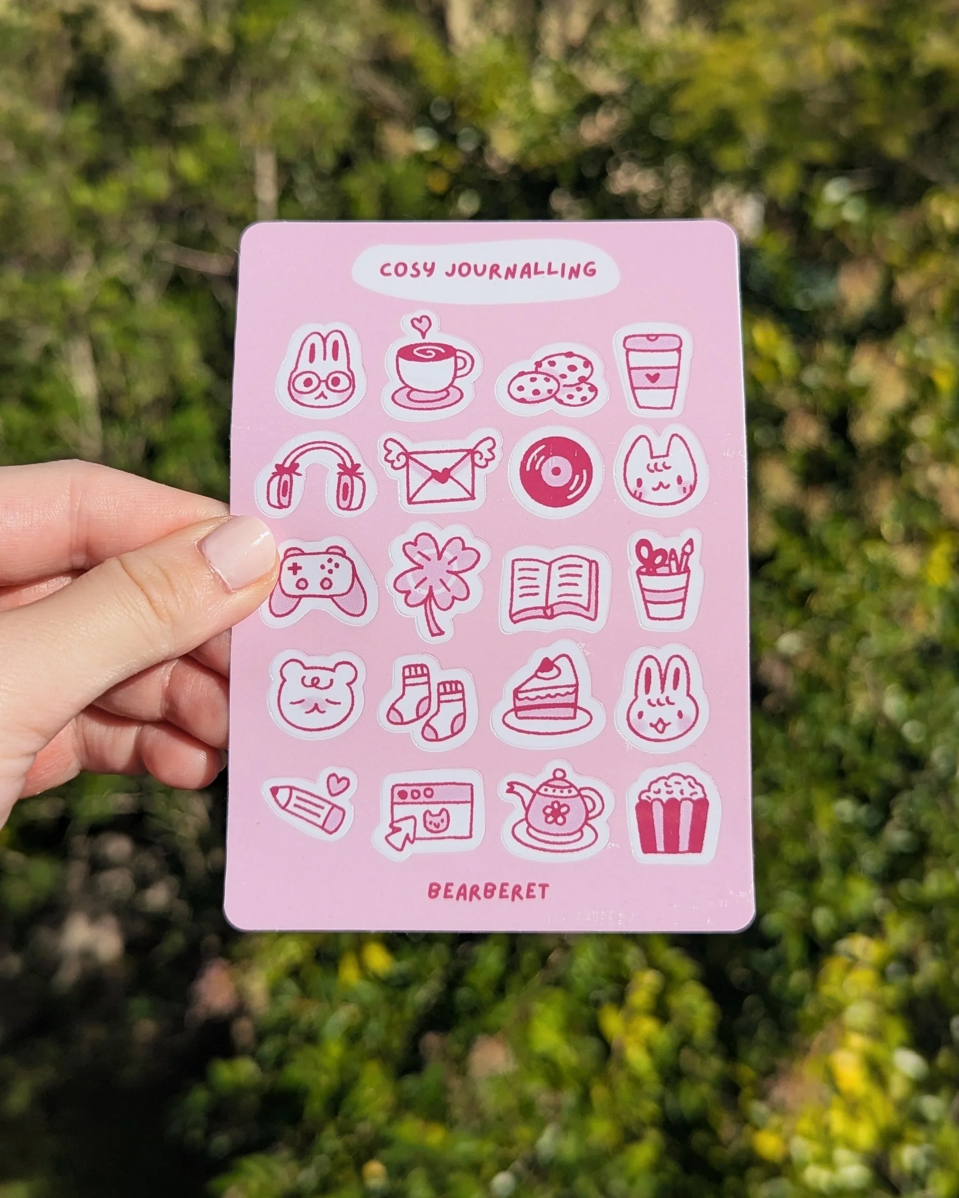 Pink Journalling Sticker Sheet
