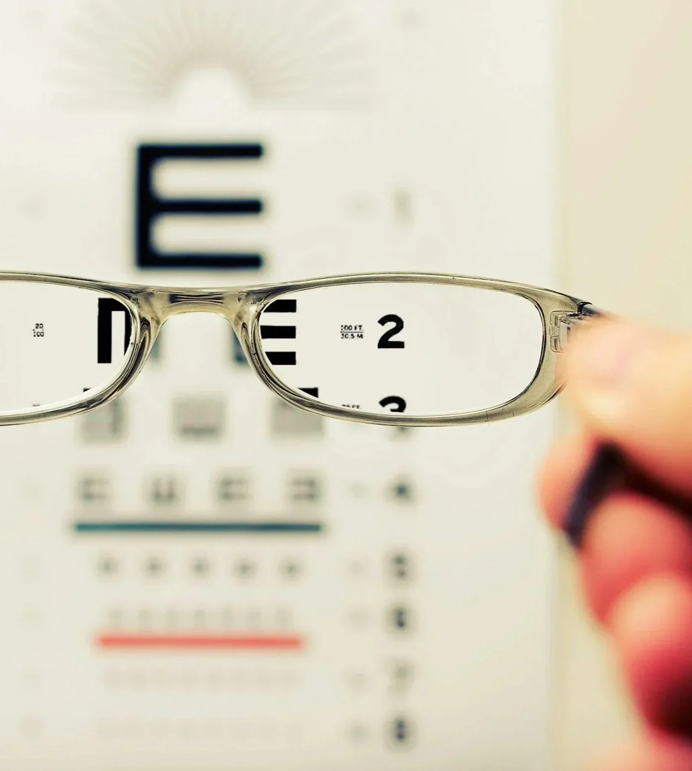 Optician eye chart glasses