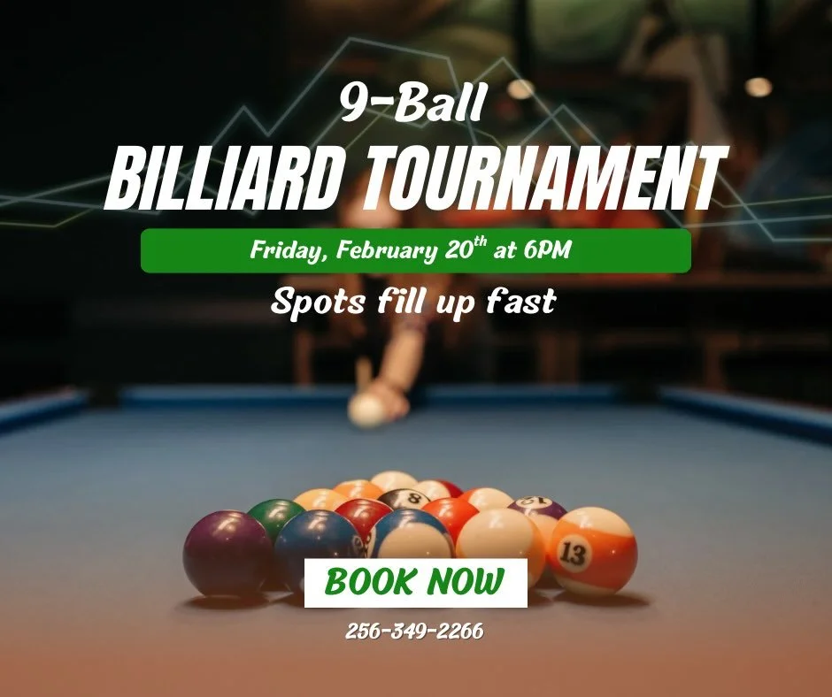 🎱 9-BALL TOURNAMENT THIS FRIDAY NIGHT 🎱

Get ready for a night of competition, good energy, and solid shots.

🕕 Starts at 6:00 PM sharp
💵 $40 entry fee
⛳ $10 green fee
🏆 Double elimination
👥 First 30 paid players

We&rsquo;ll be playing on Diam