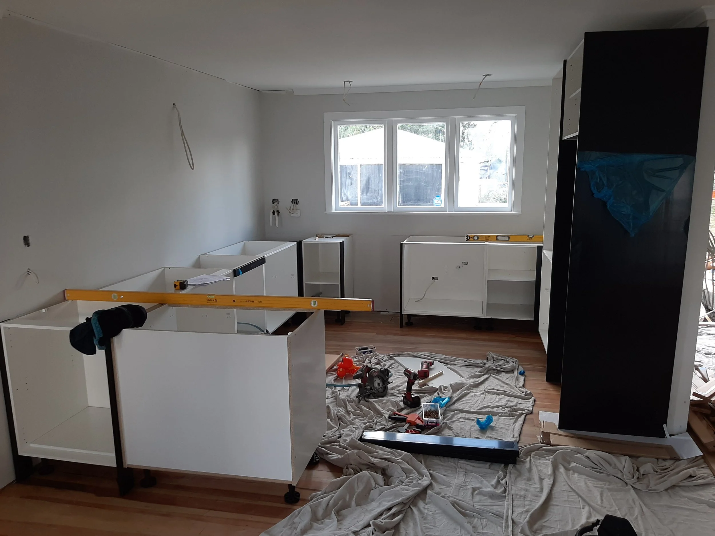 Kitchen at the beginning of the renovation