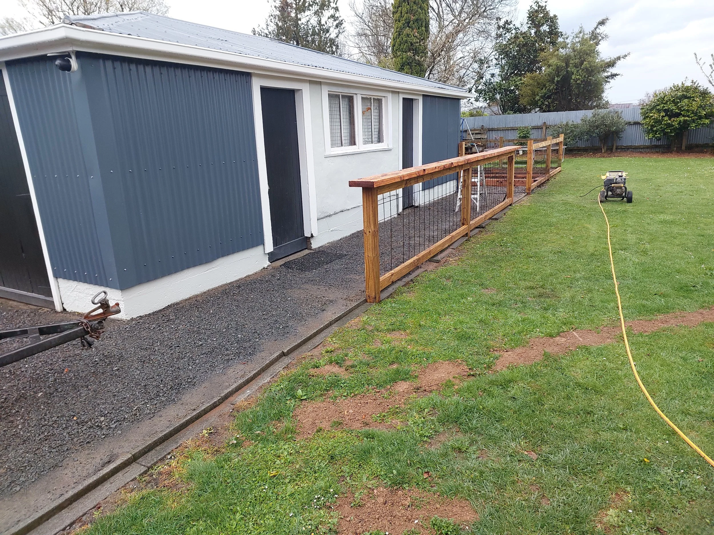 Garage/outside after landscaping and renovation