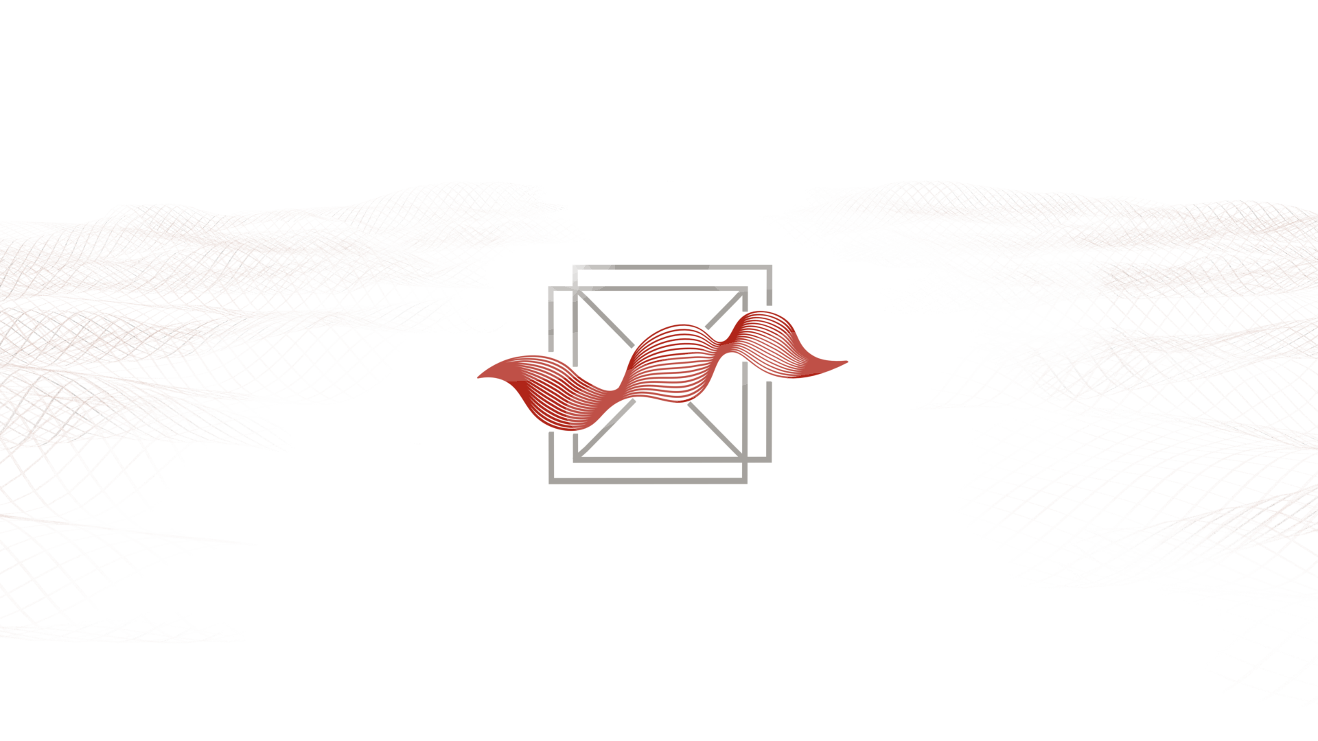 Stylized graphic of a red horse with a white outline and a gray background, set against a textured pink and purple patterned backdrop.