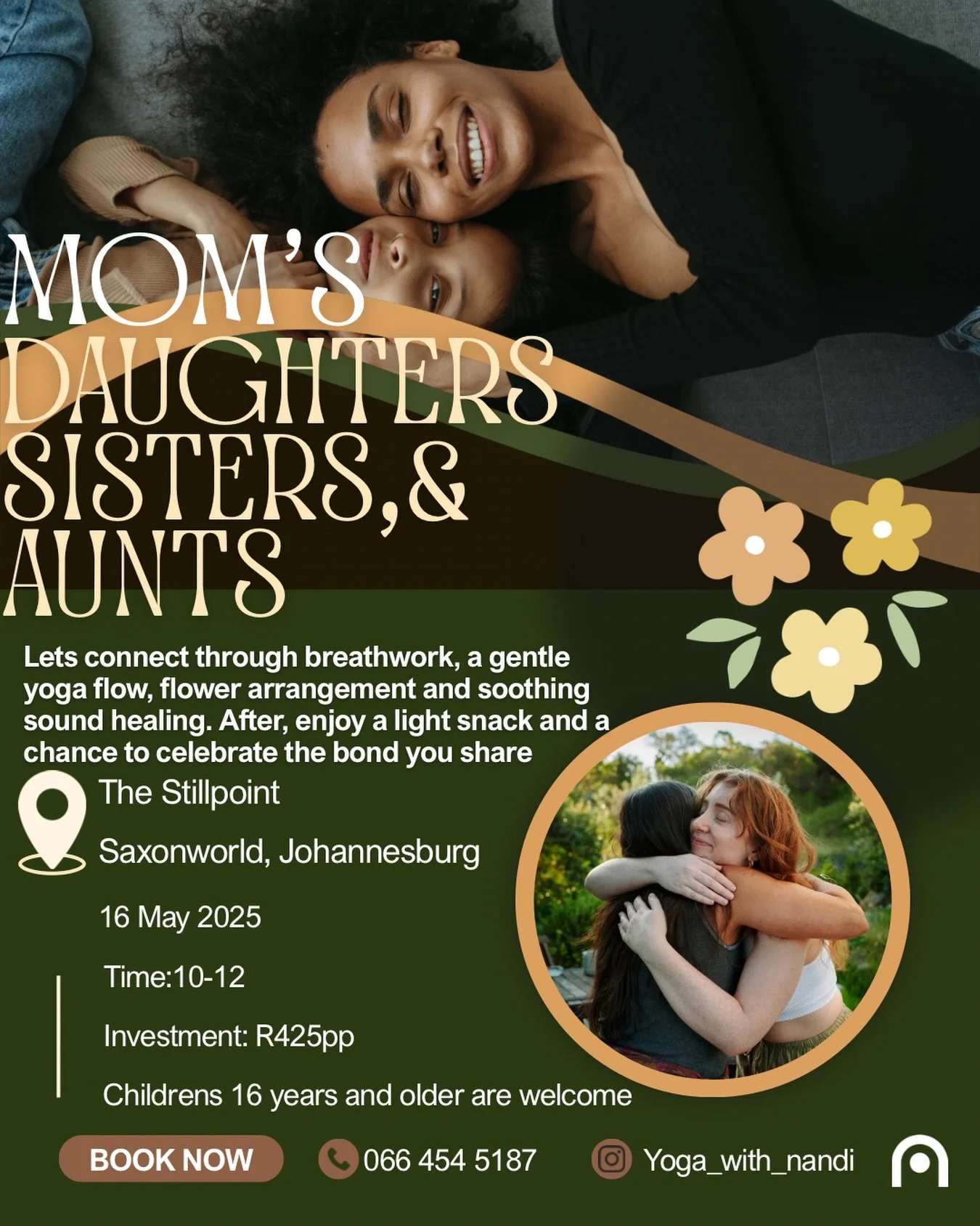 A gentle invitation to slow down, soften, and celebrate the women who hold your heart 🤍

This Mother&rsquo;s Day, join me for a nourishing morning of breathwork, a soft yoga flow, flower arranging, and soothing sound healing. A space to reconnect, t