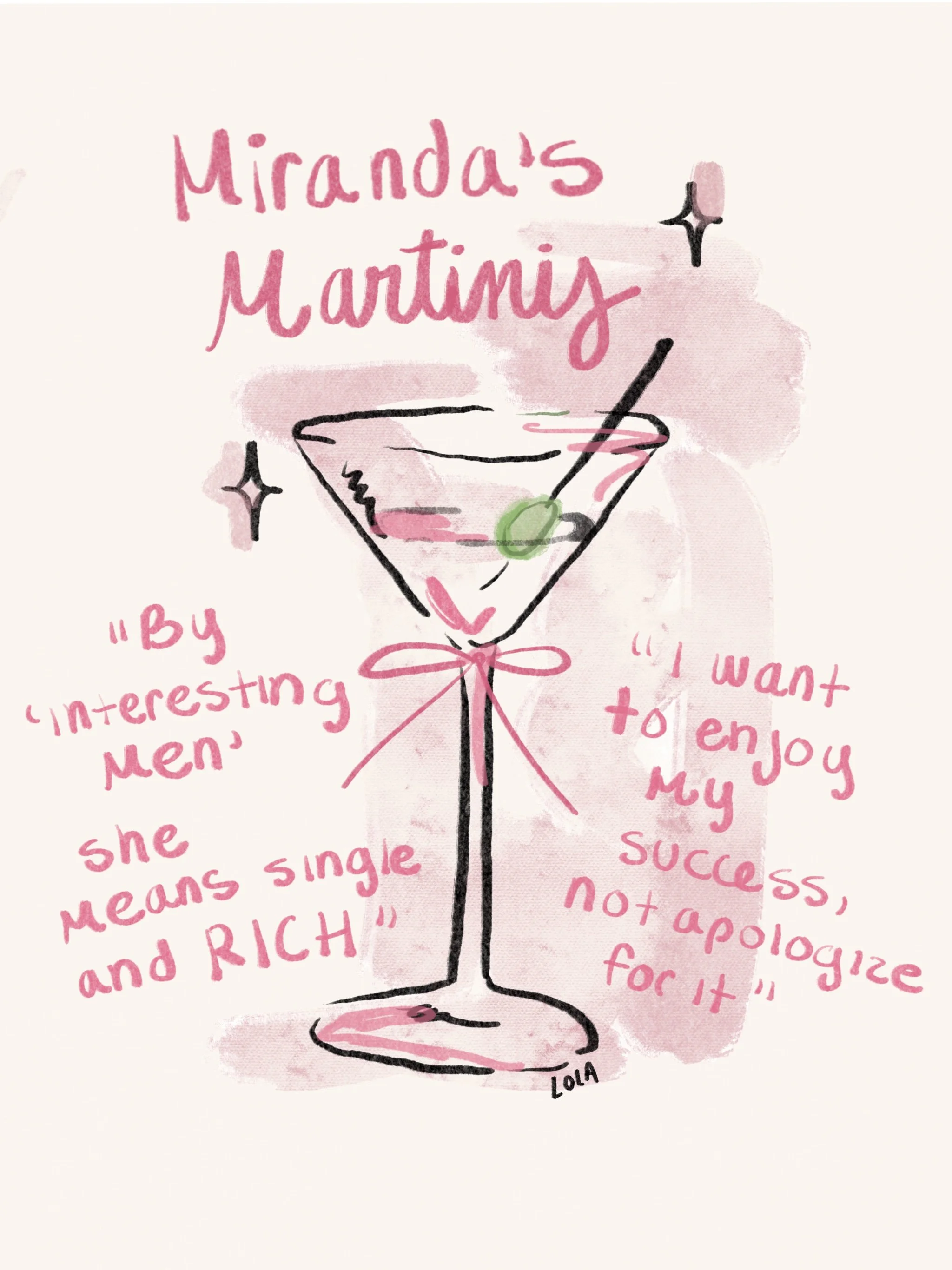 Miranda's Martinis Print