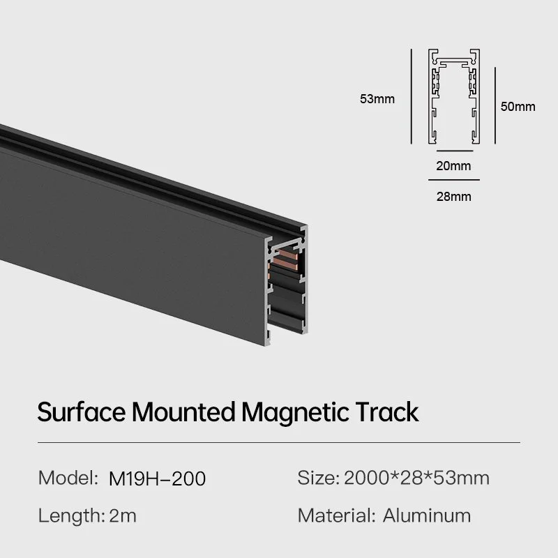 M19H-200 2M SURFACE MOUNTED MAGNETIC TRACK