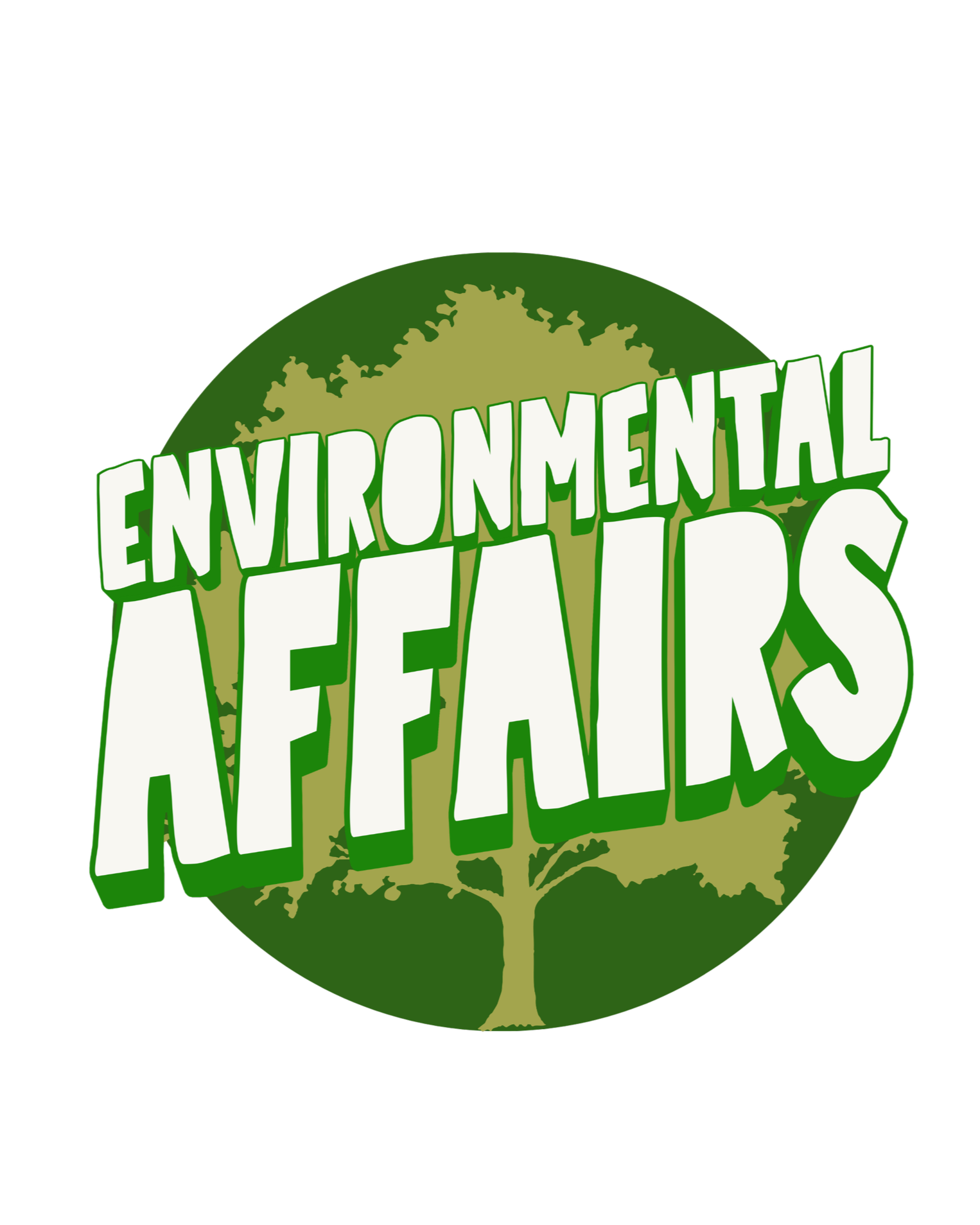 Graphic with the words "Environmental Awareness" inside a tree shape on a green background.
