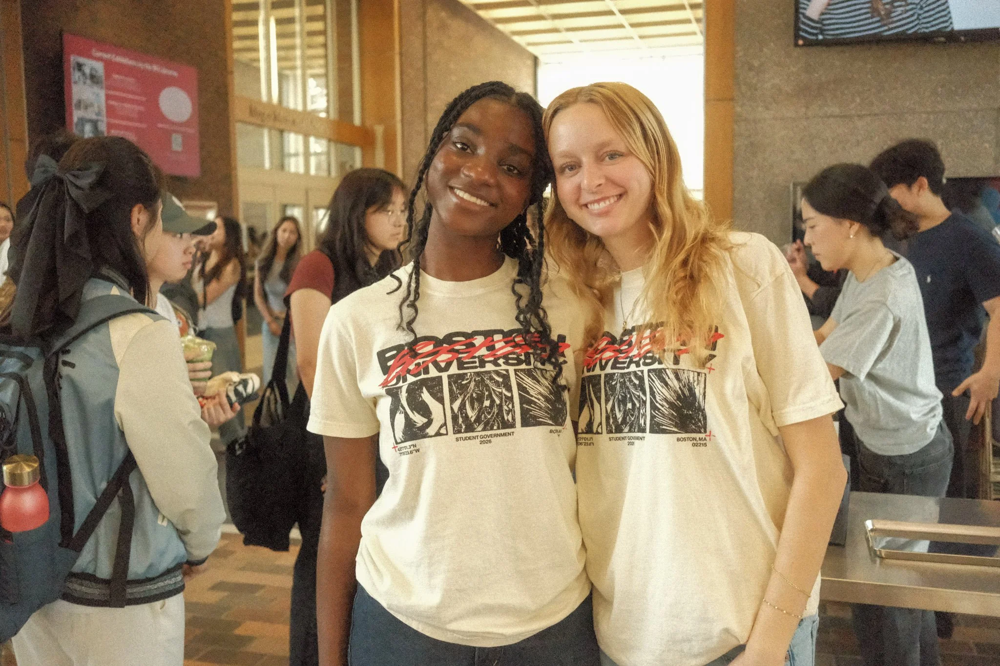 Directors of Engagement Priscilla and Lauren at the 2026 T-Shirt Launch