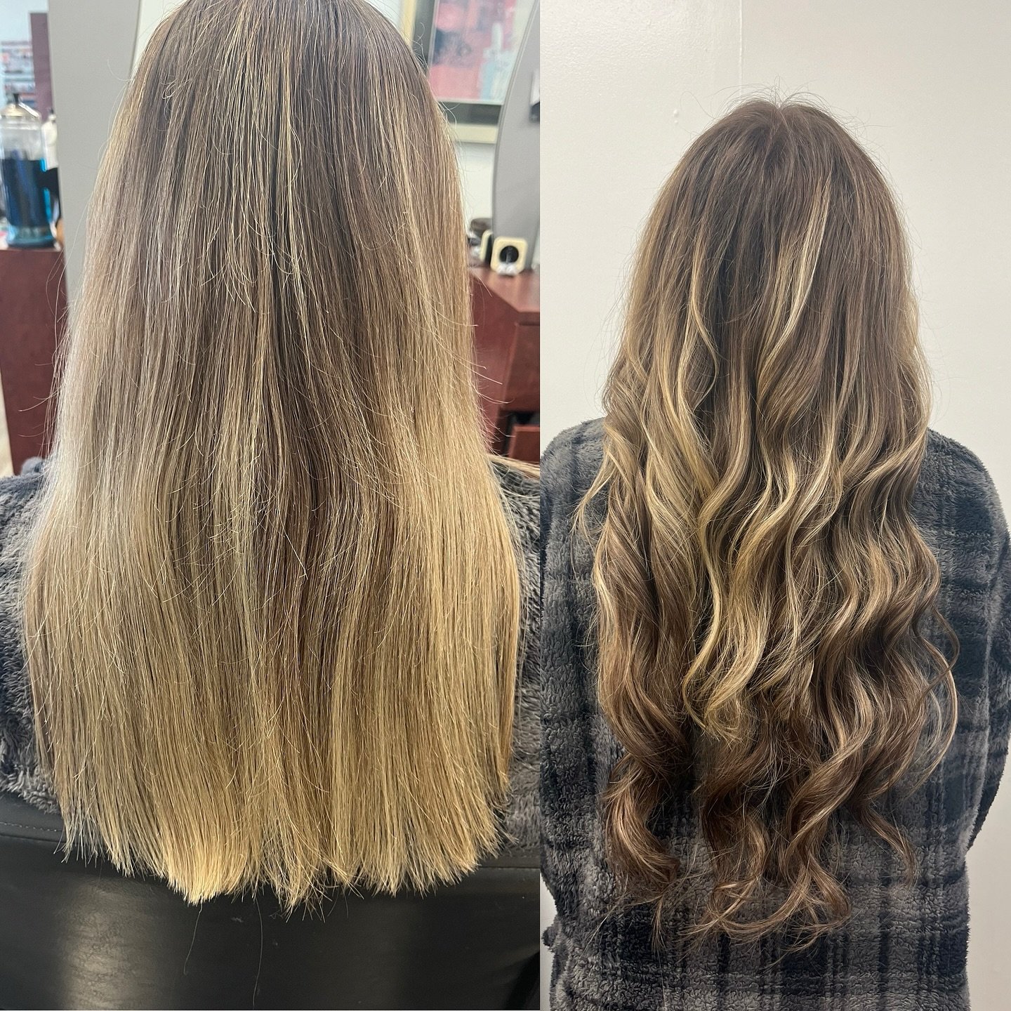 &ldquo;Never to long&rdquo;
22&rdquo; weft extensions on my client kelly.  Added for fullness and length ! 
&ldquo;Like my hair? Gee thanks, just bought it&rdquo;