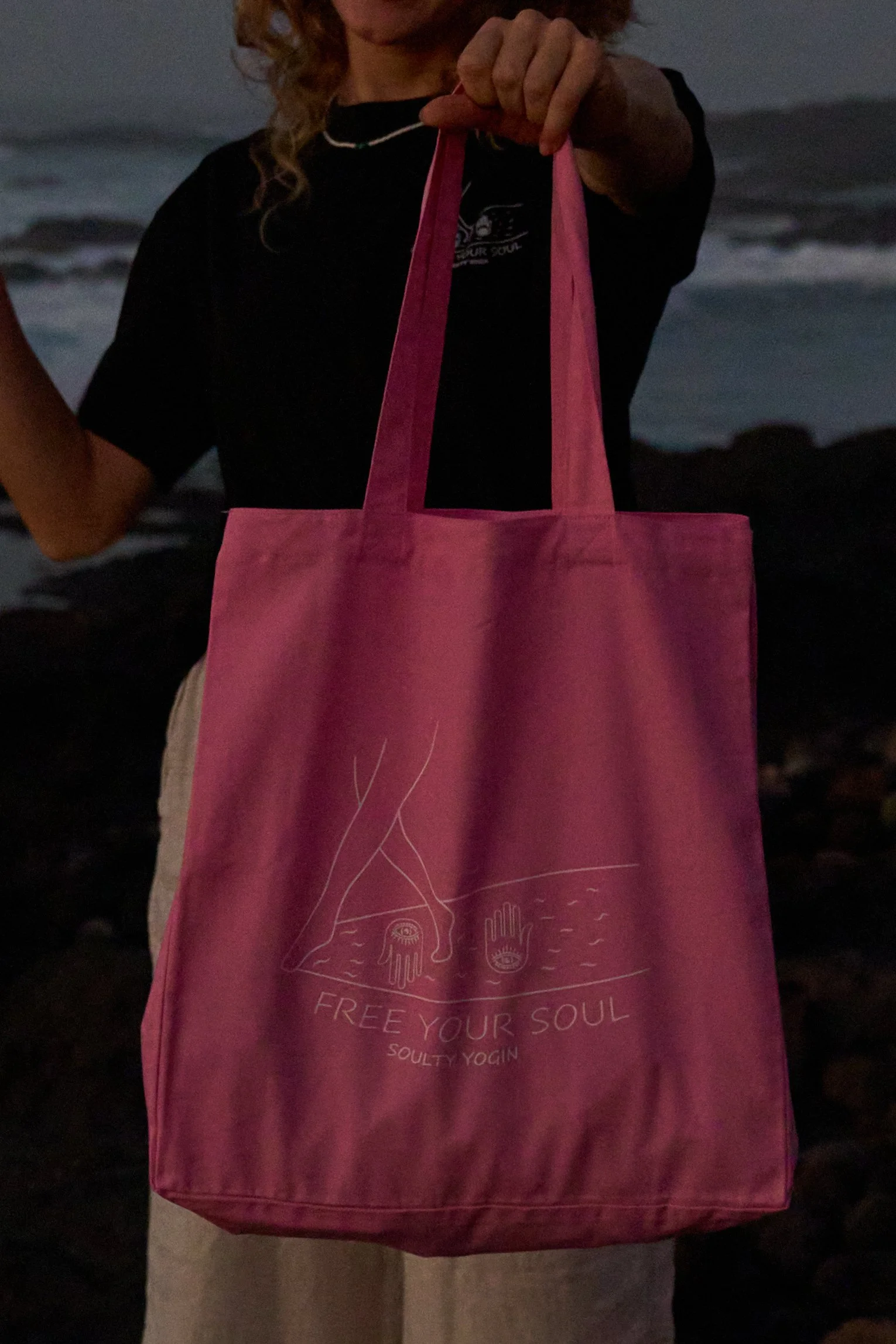 Tote Bag Pink - Longboarder